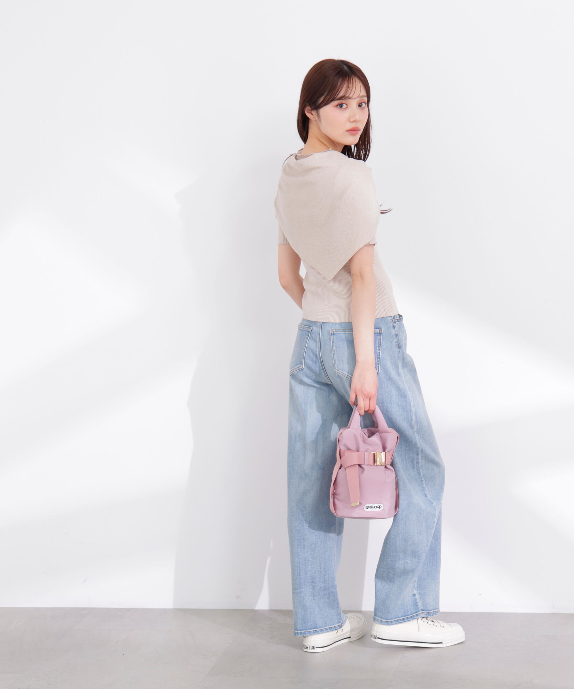 PROPORTION BODY DRESSING「トライアングルスカーフ付きニット 26SS」|ニット・セーター|