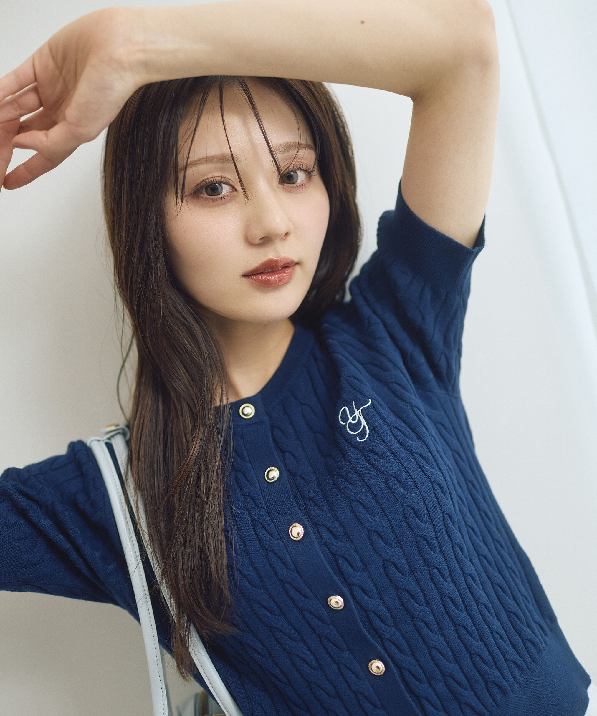 PROPORTION BODY DRESSING「＜山内ともなさんコラボ＞ケーブルカーディガン 26SS」|カーディガン|