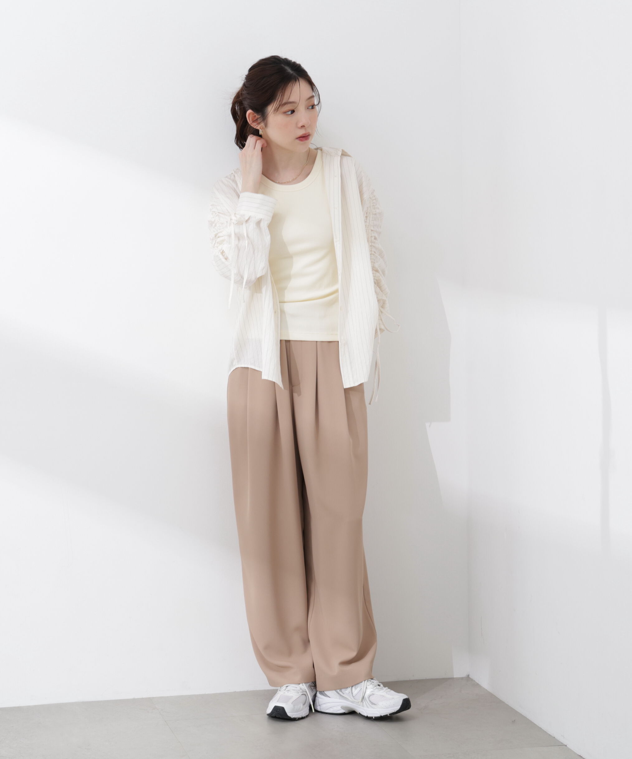 PROPORTION BODY DRESSING「〈a/mie〉ドロストスリーブシャツ 26SS」|シャツ・ブラウス|