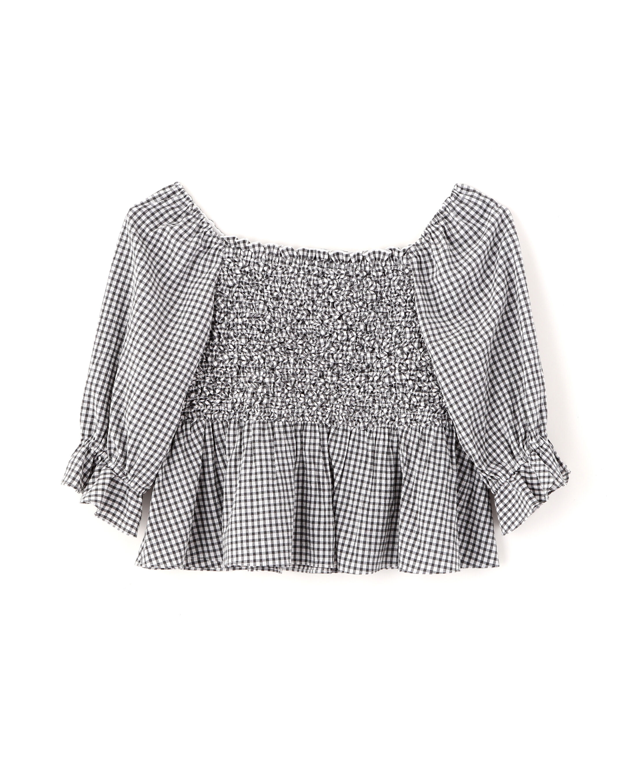 PROPORTION BODY DRESSING「〈a/mie〉シャーリングペプラムブラウス 26SS」|シャツ・ブラウス|