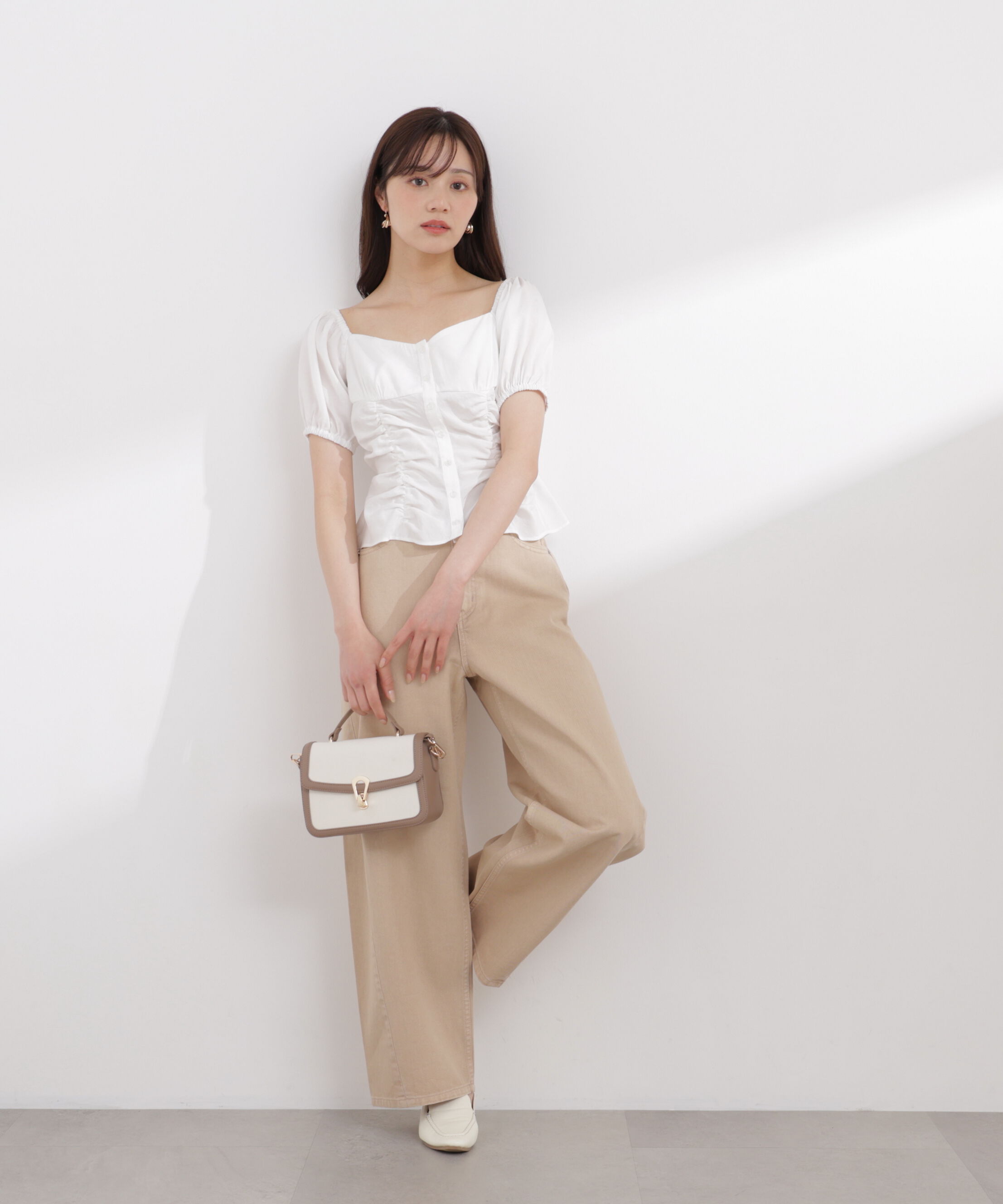 PROPORTION BODY DRESSING「〈a/mie〉パフスリーブドロストブラウス 26SS」|シャツ・ブラウス|