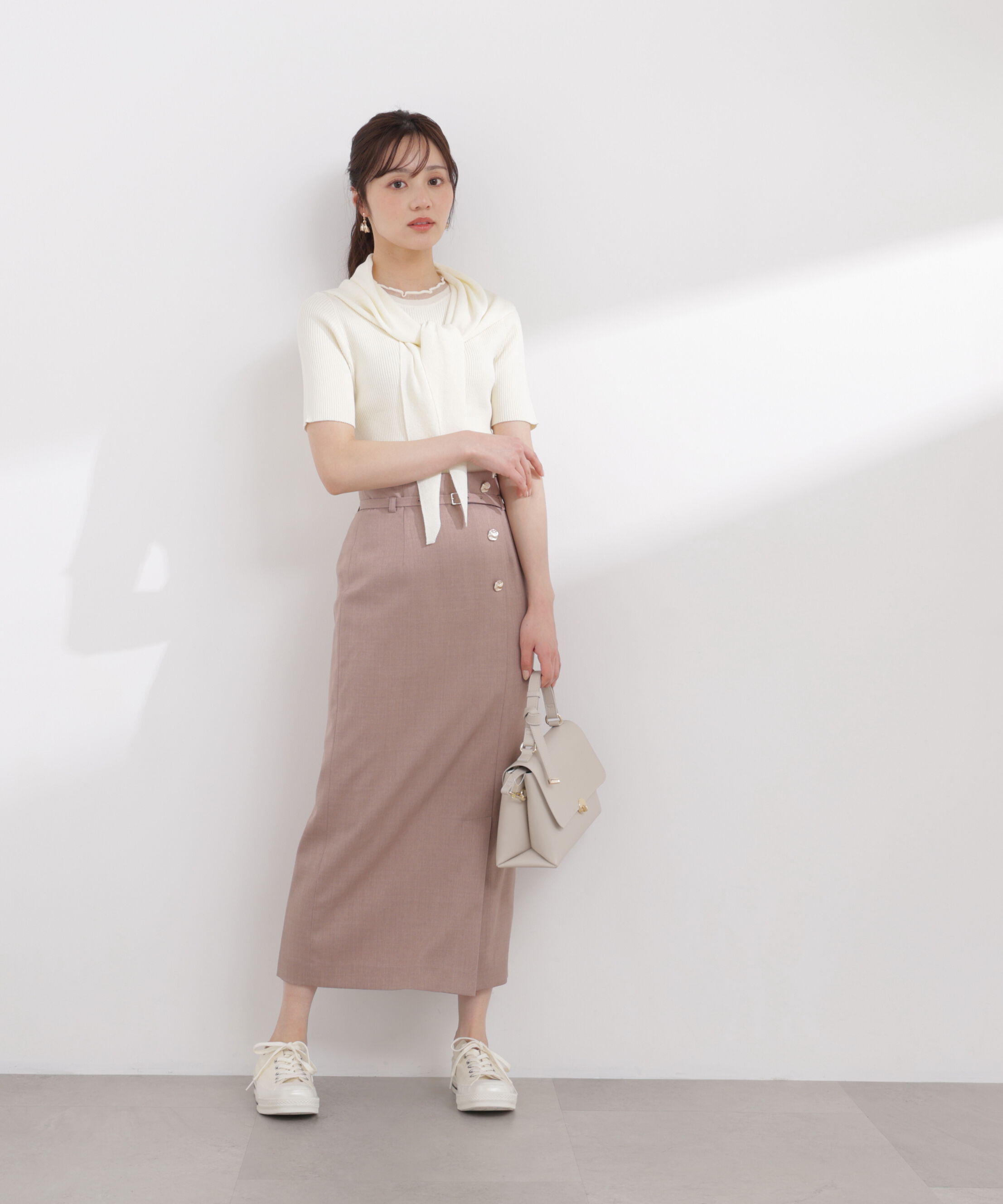PROPORTION BODY DRESSING「フロントデザインIラインスカート 26SS」|スカート|