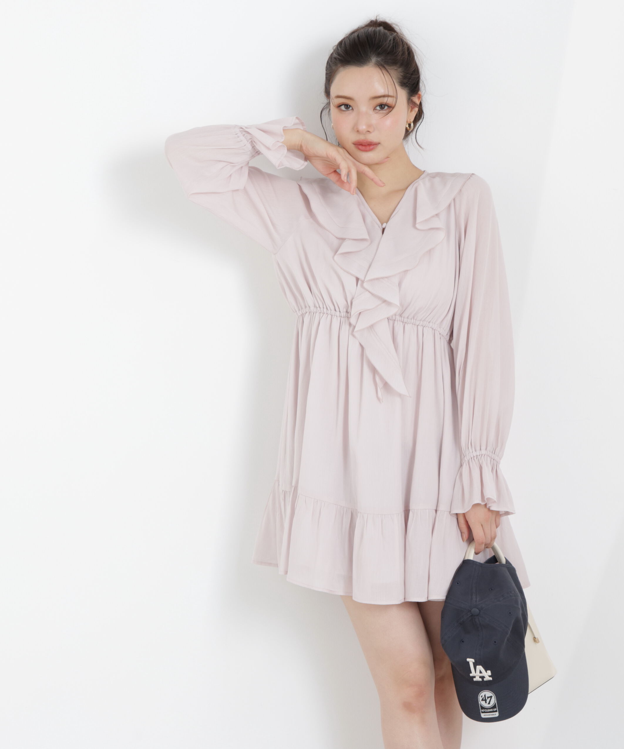 PROPORTION BODY DRESSING「《EDIT COLOGNE》ラッフルミニワンピース　26SS」|ワンピース|