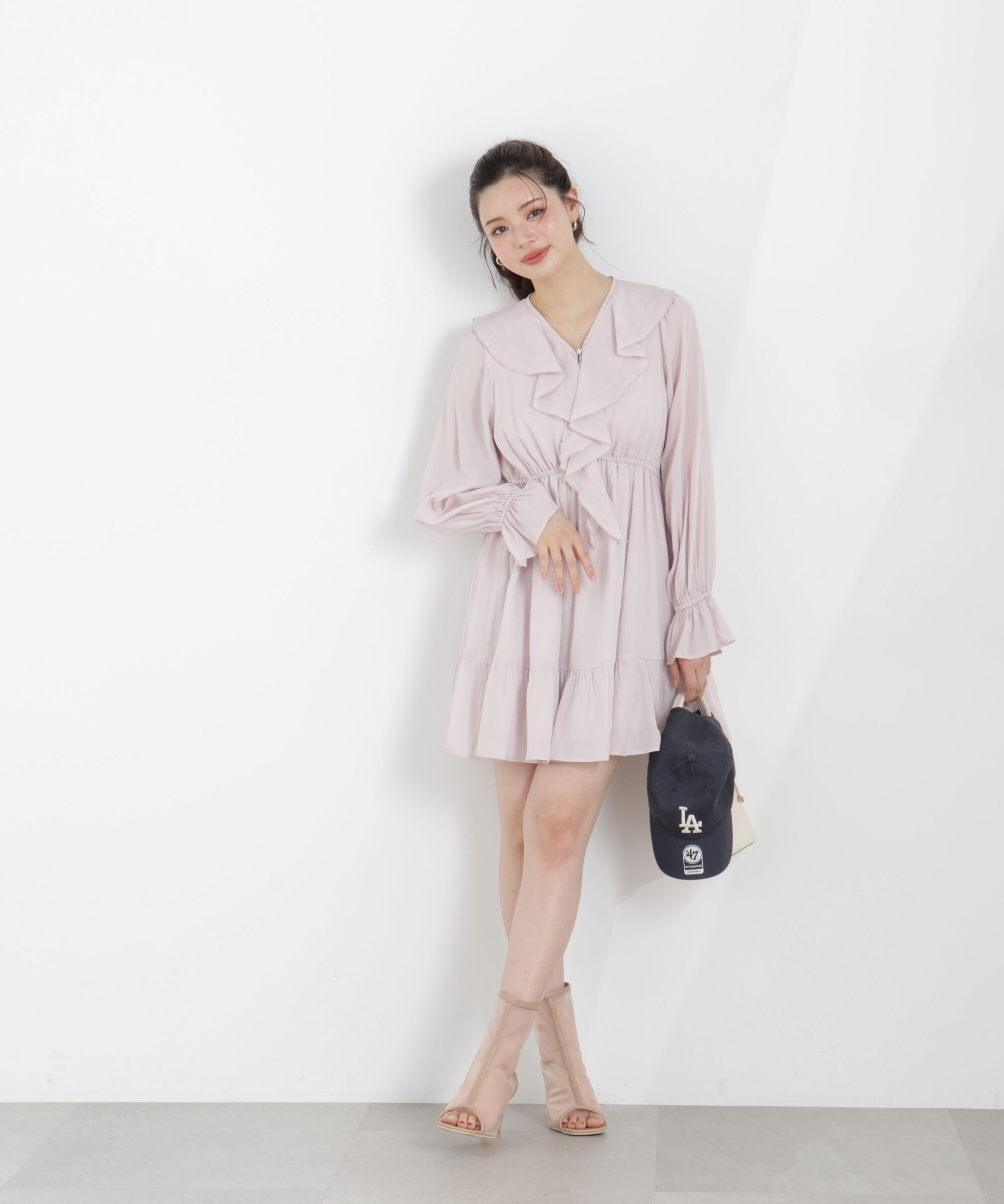 PROPORTION BODY DRESSING「《EDIT COLOGNE》ラッフルミニワンピース　26SS」|ワンピース|