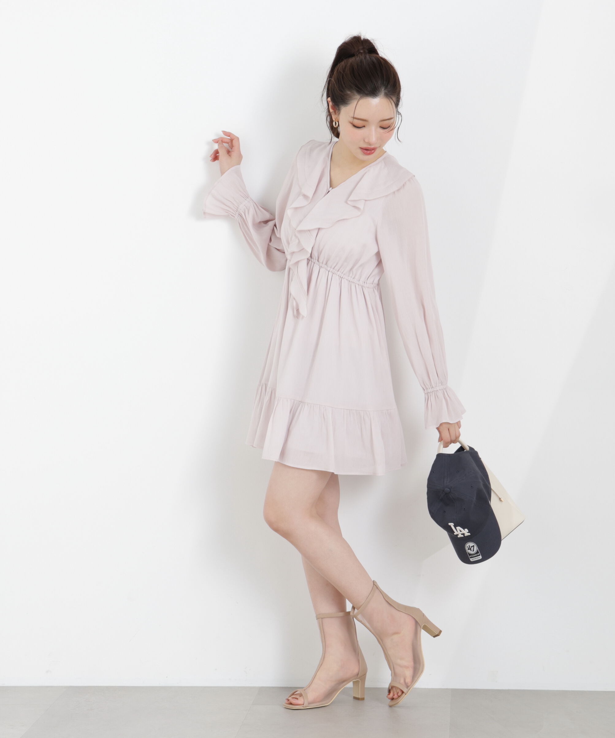 PROPORTION BODY DRESSING「《EDIT COLOGNE》ラッフルミニワンピース　26SS」|ワンピース|