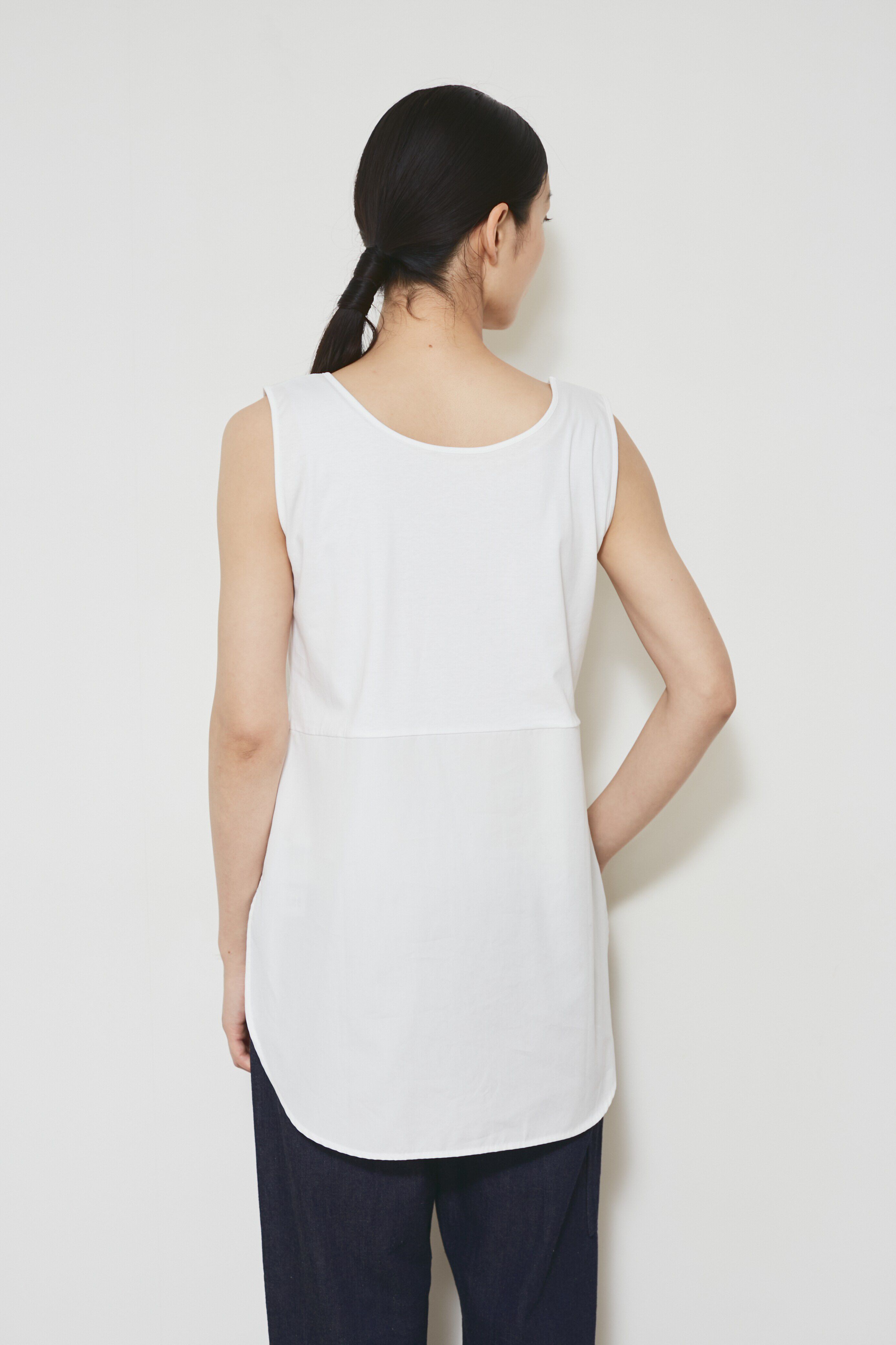  「布帛ドッキングノースリカットソー」|Tシャツ・カットソー|