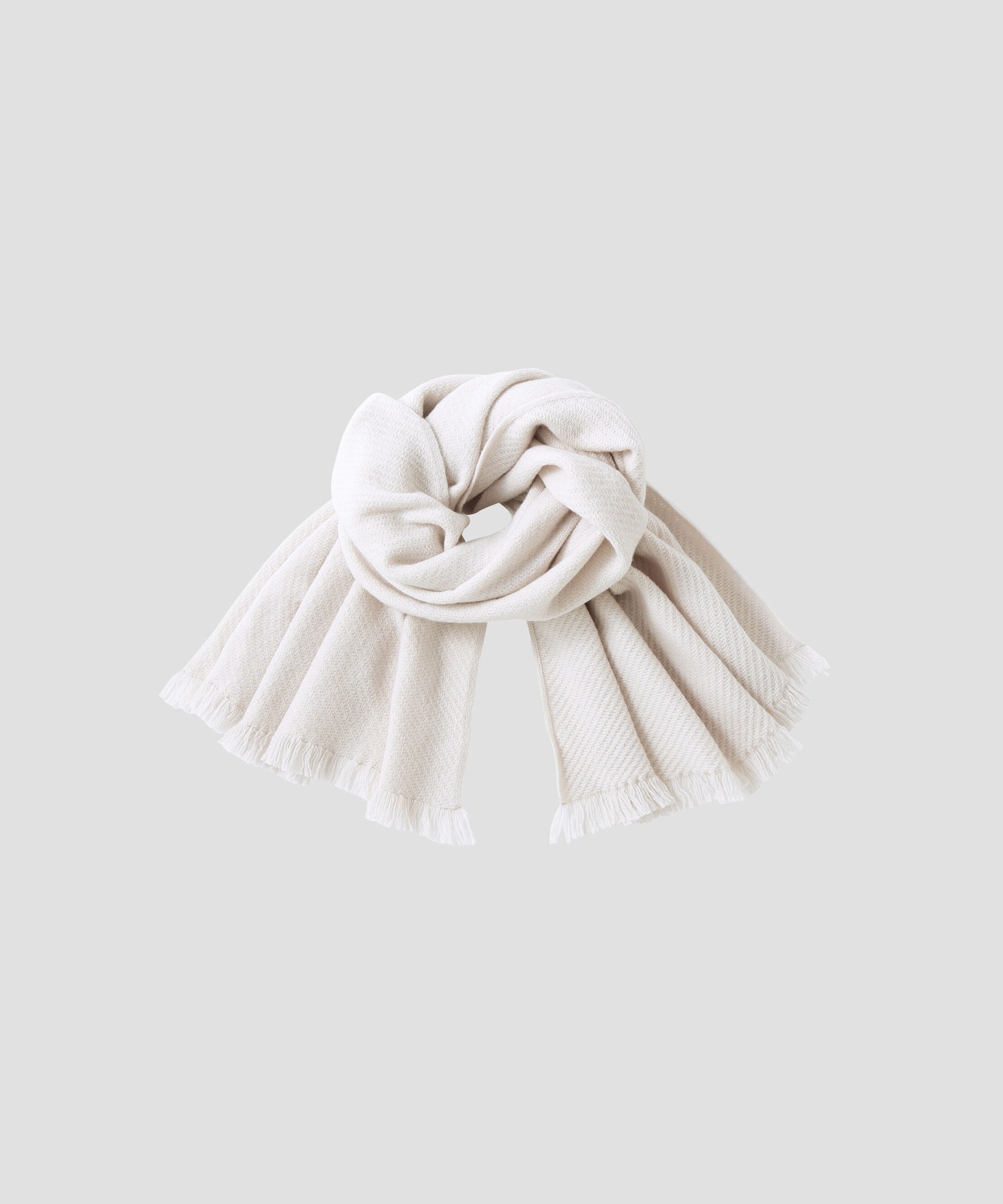 MARGARET HOWELL HOUSEHOLDGOODS「WOOL CASHMERE THROW」|バンダナ・スカーフ|LIGHT GREY1