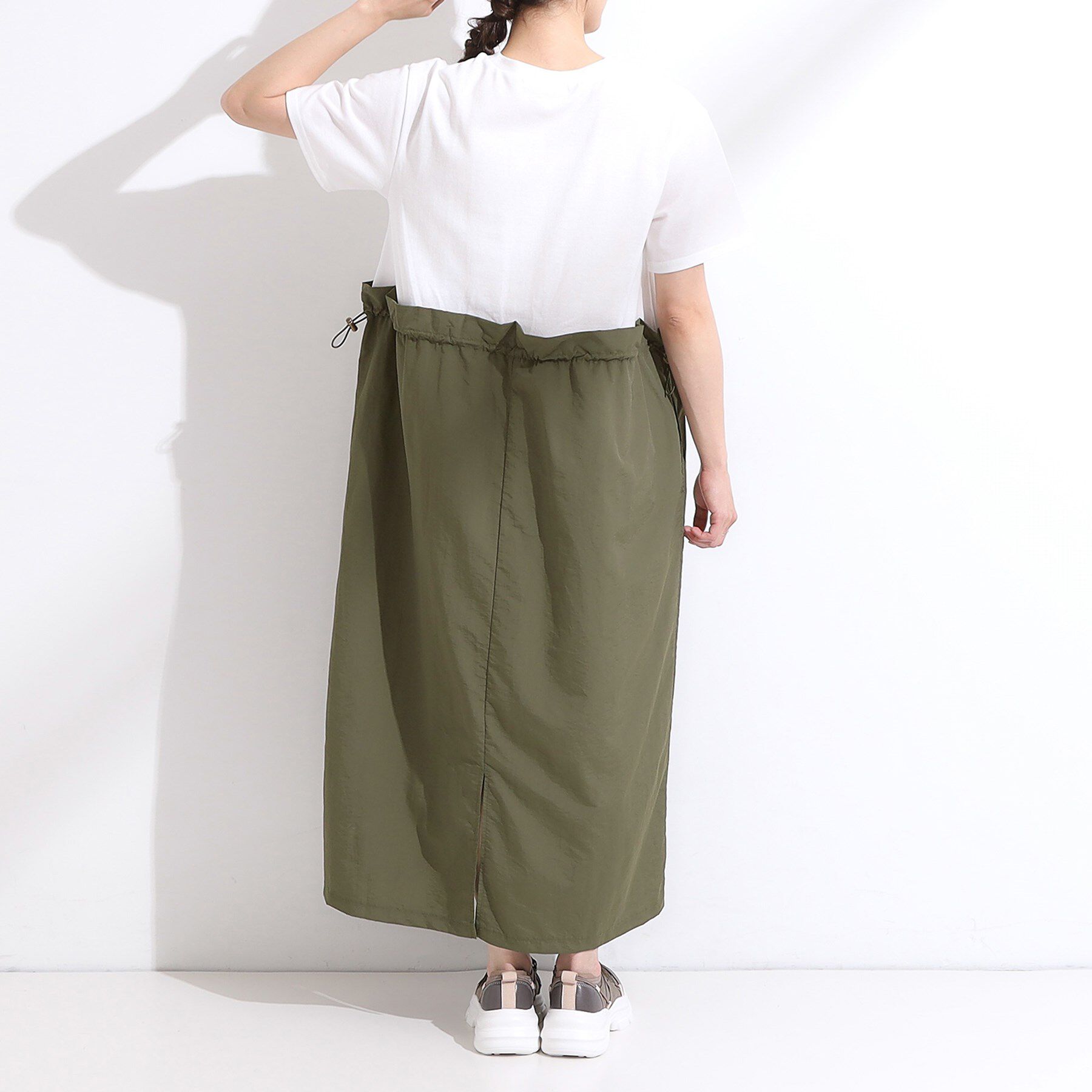 SHOO･LA･RUE「【S-LL】シルエットが変えられる ドッキングワンピース」|ワンピース|
