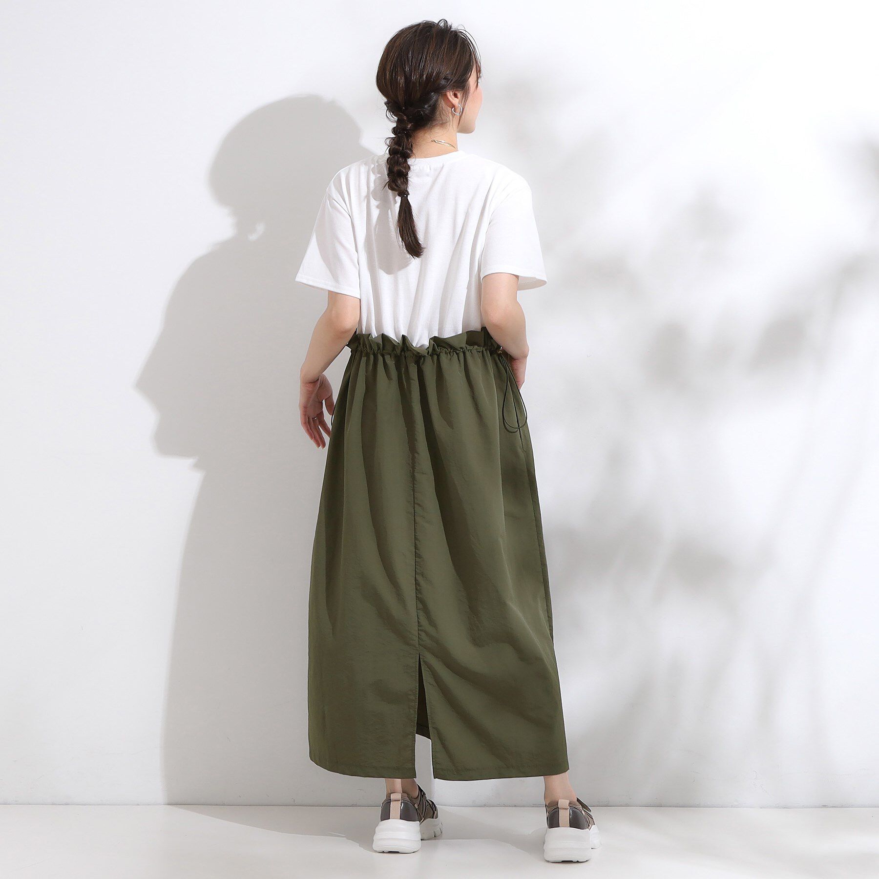 SHOO･LA･RUE「【S-LL】シルエットが変えられる ドッキングワンピース」|ワンピース|