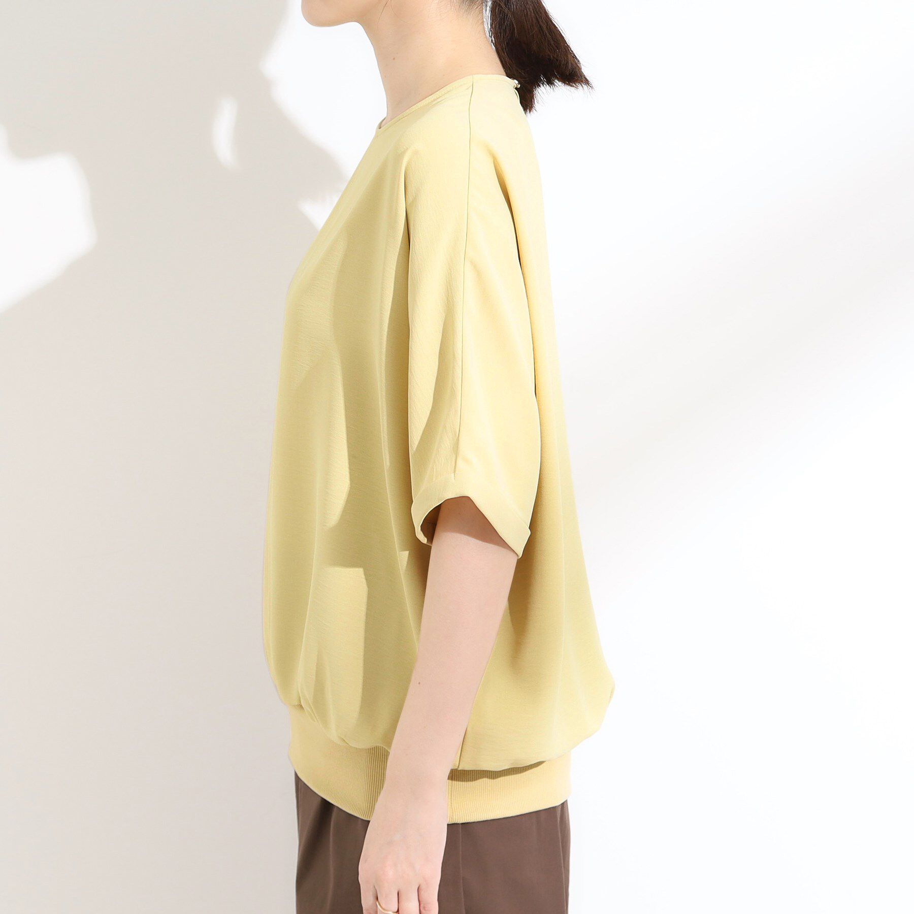 SHOO･LA･RUE「【洗濯後しわになりにくい】さらっとタッチの 5分袖ドルマンブラウス」|シャツ・ブラウス|