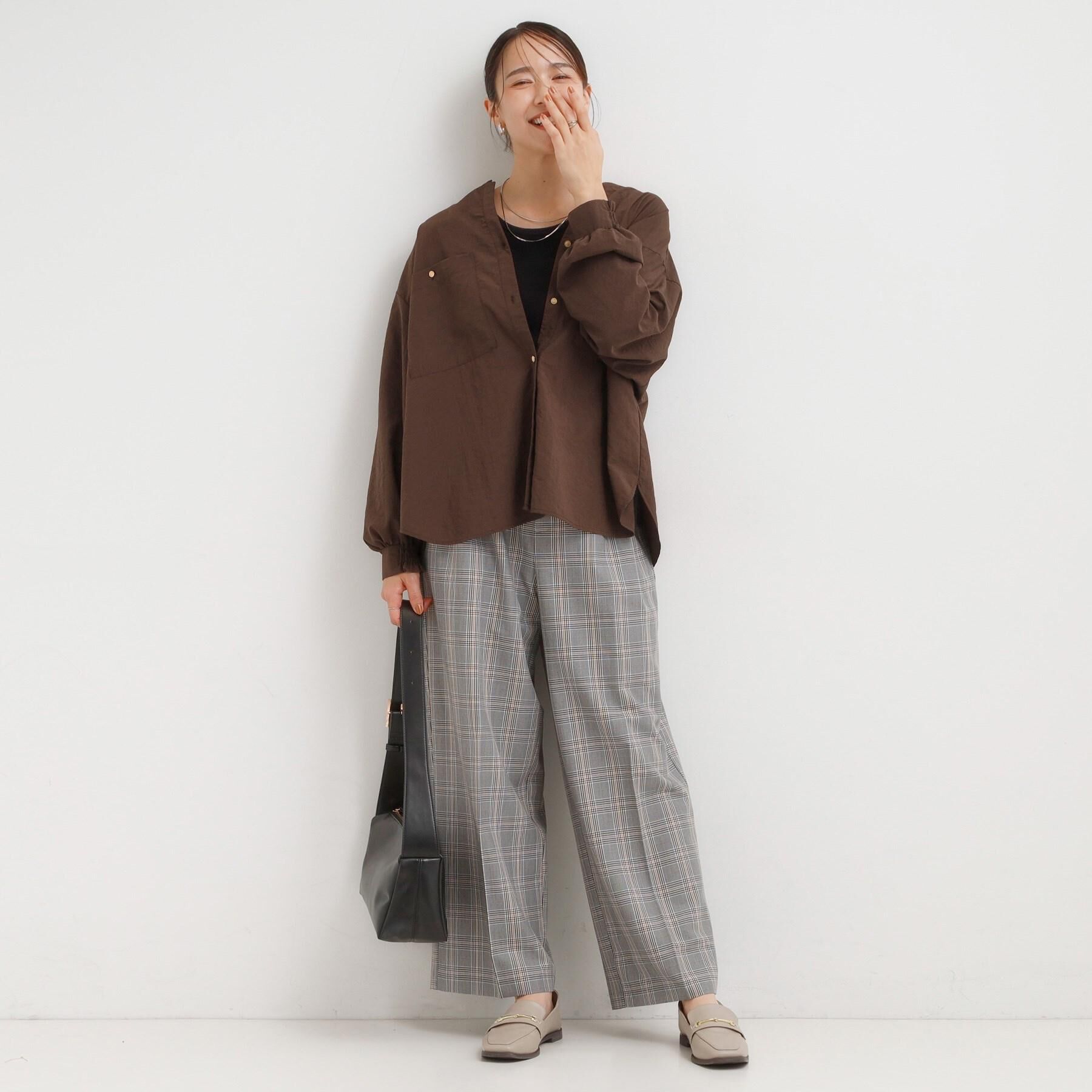 SHOO･LA･RUE「【洗濯機可/S-LL】すっきり上品きれい見え タックワイドパンツ」|その他|