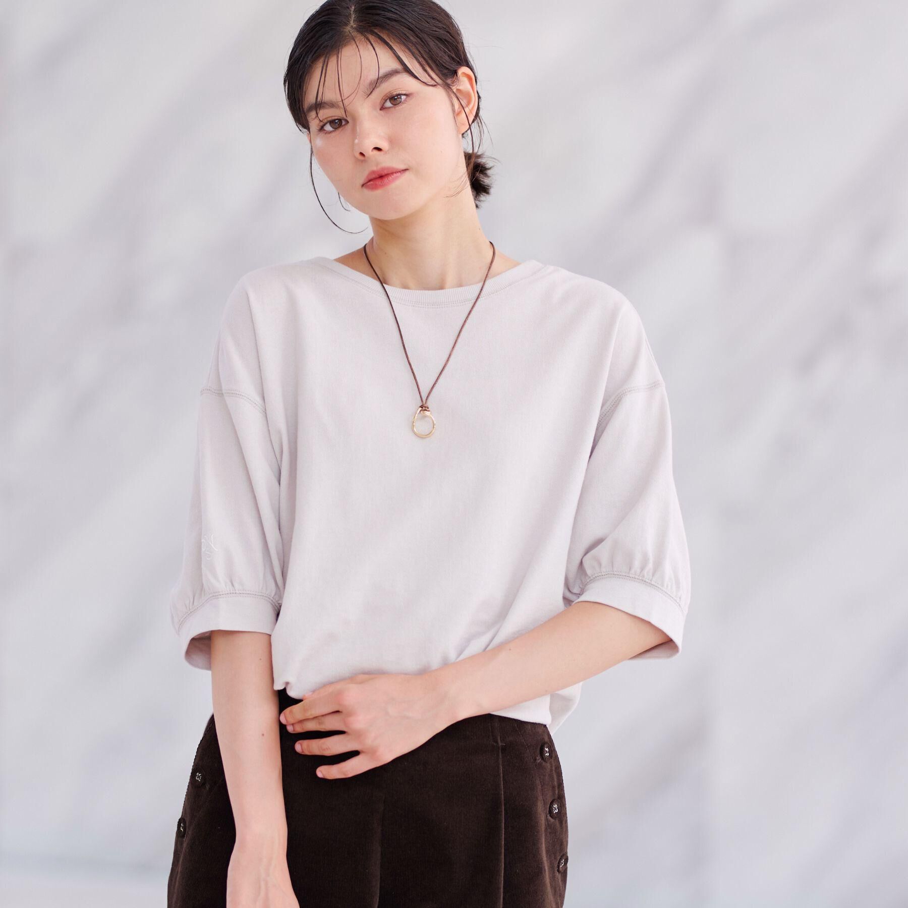 Dessin「【360度可愛い/前後2WAY/洗える】ライトコットンヘンリーカットソー」|Tシャツ・カットソー|