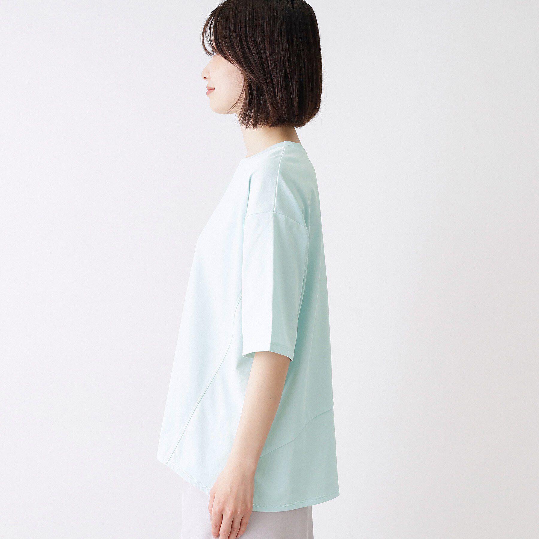 Dessin「【UVカット/接触冷感】プレーティングTシャツ」|Tシャツ・カットソー|