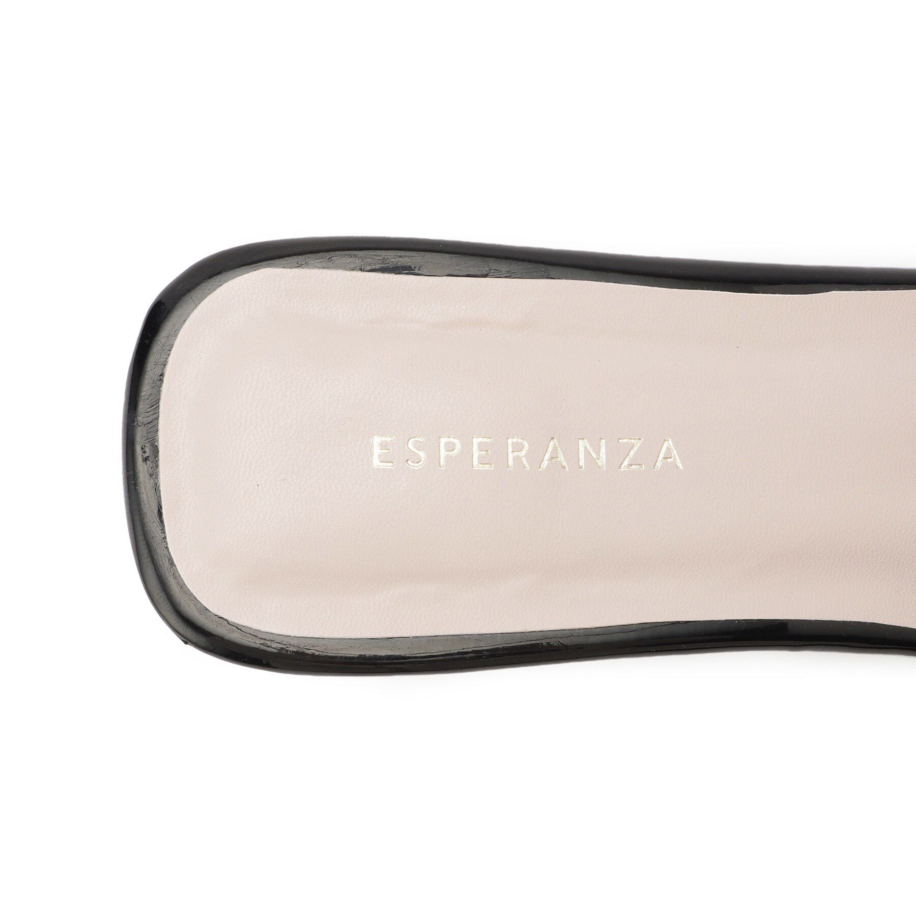 ESPERANZA「スクエアトゥクリアヒールミュール」|サンダル|