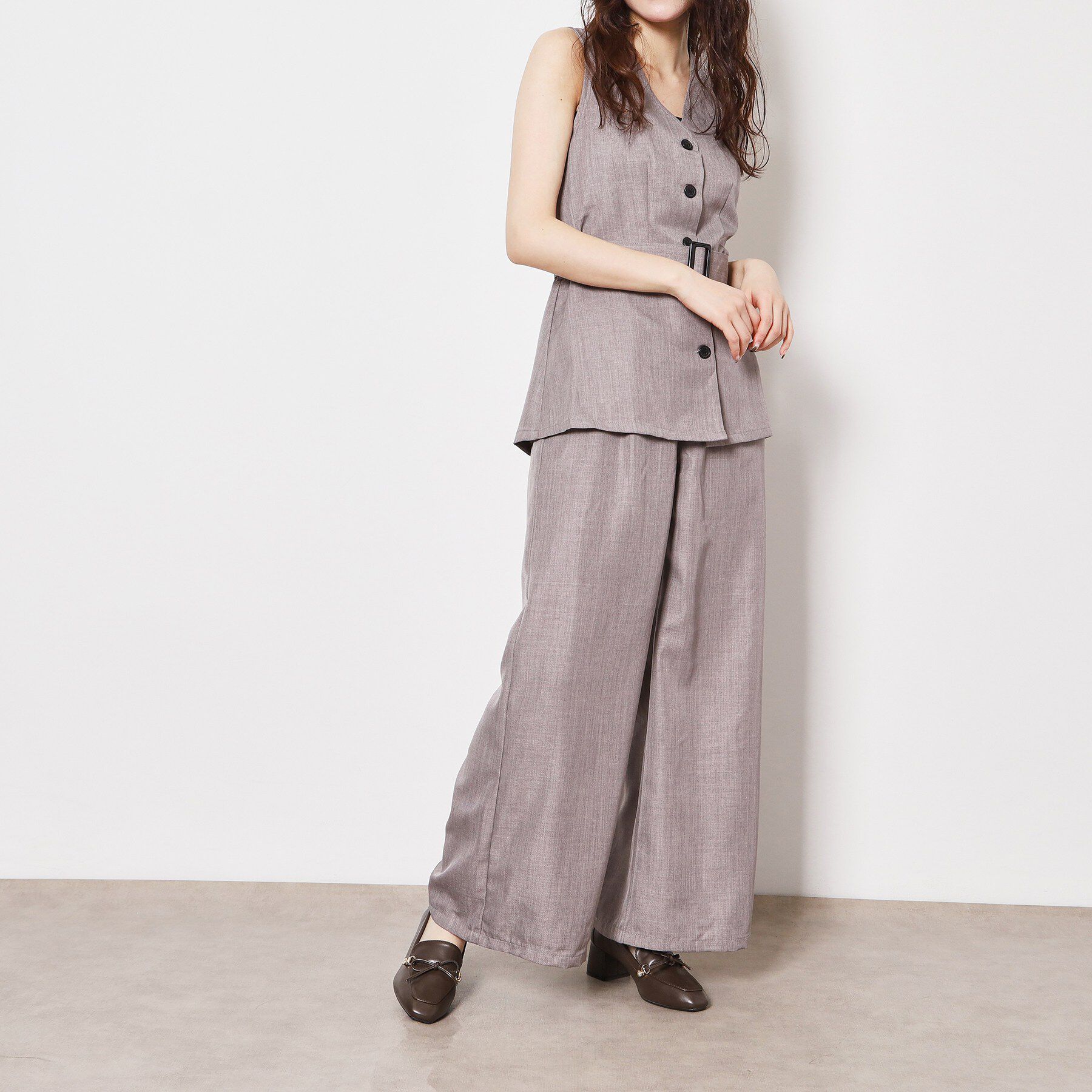 ESPERANZA「ビジュー付リボンローファー」|パンプス|