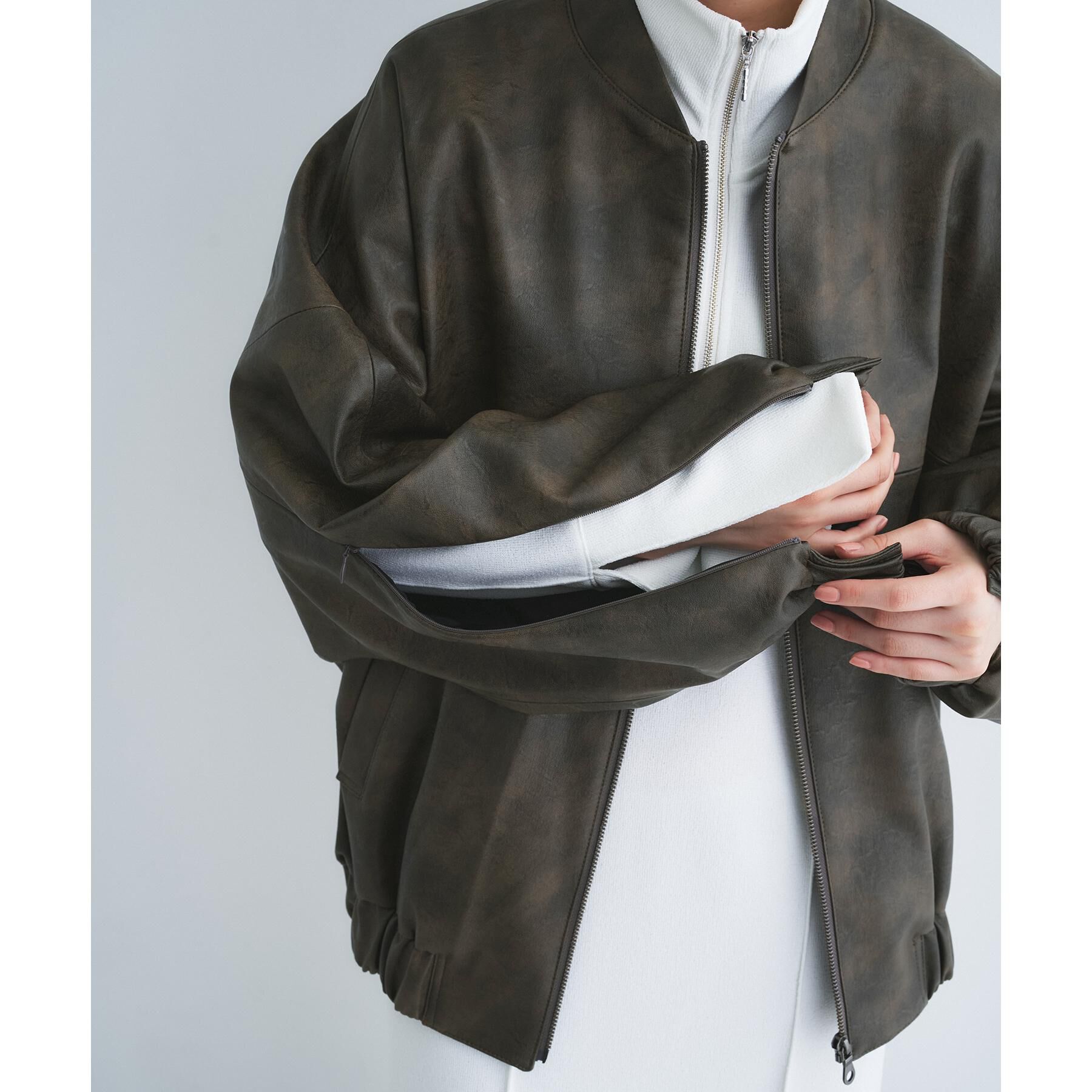 CODE A「【Re】grain zip over blouson」|ブルゾン・スタジャン|