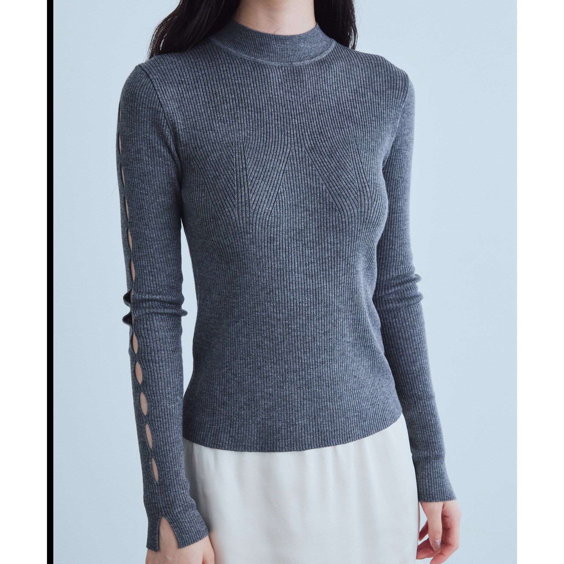 CODE A「cut－out sleeve knit top」|ニット・セーター|