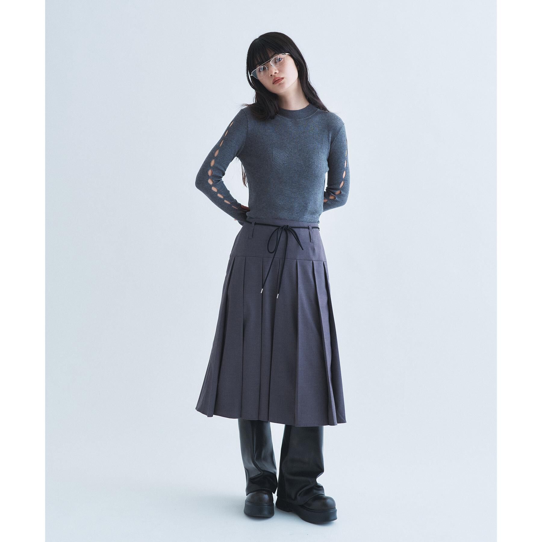 CODE A「cut－out sleeve knit top」|ニット・セーター|
