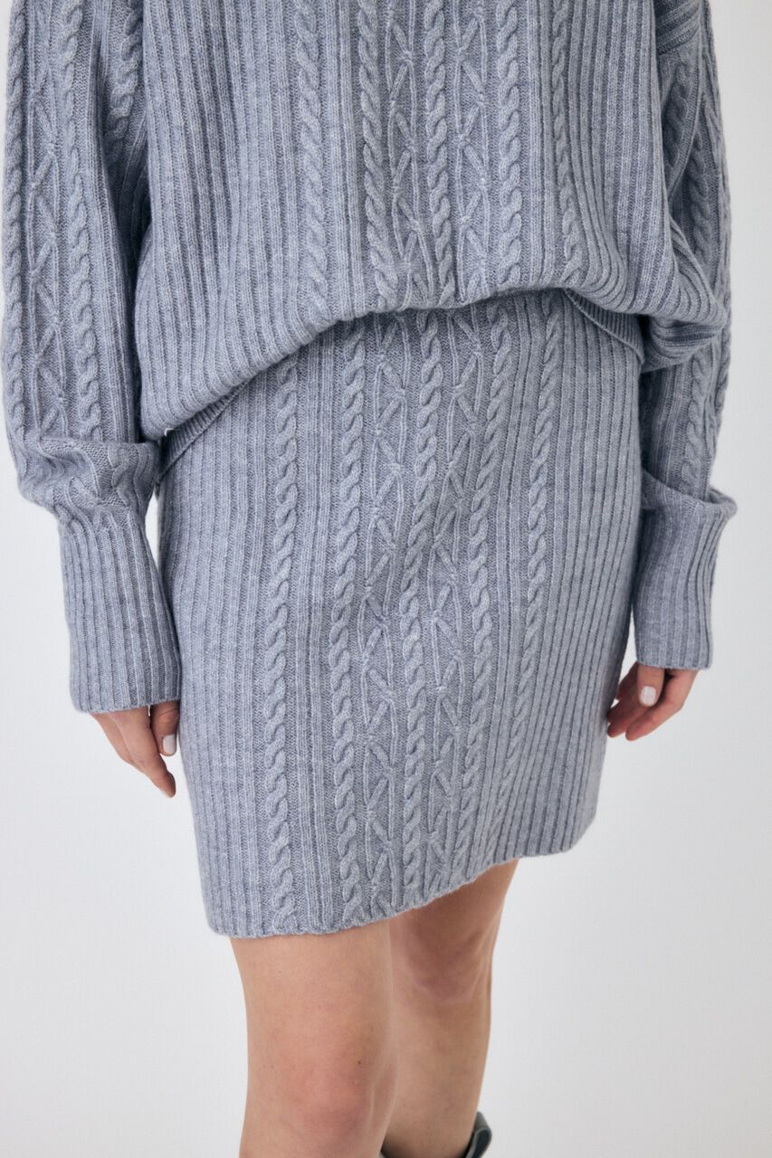 MOUSSY「RIB CABLE ミニスカート」|スカート|
