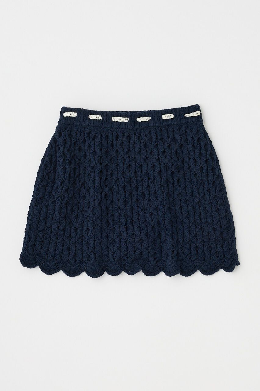 MOUSSY「OPENWORK ニットスカート」|スカート|