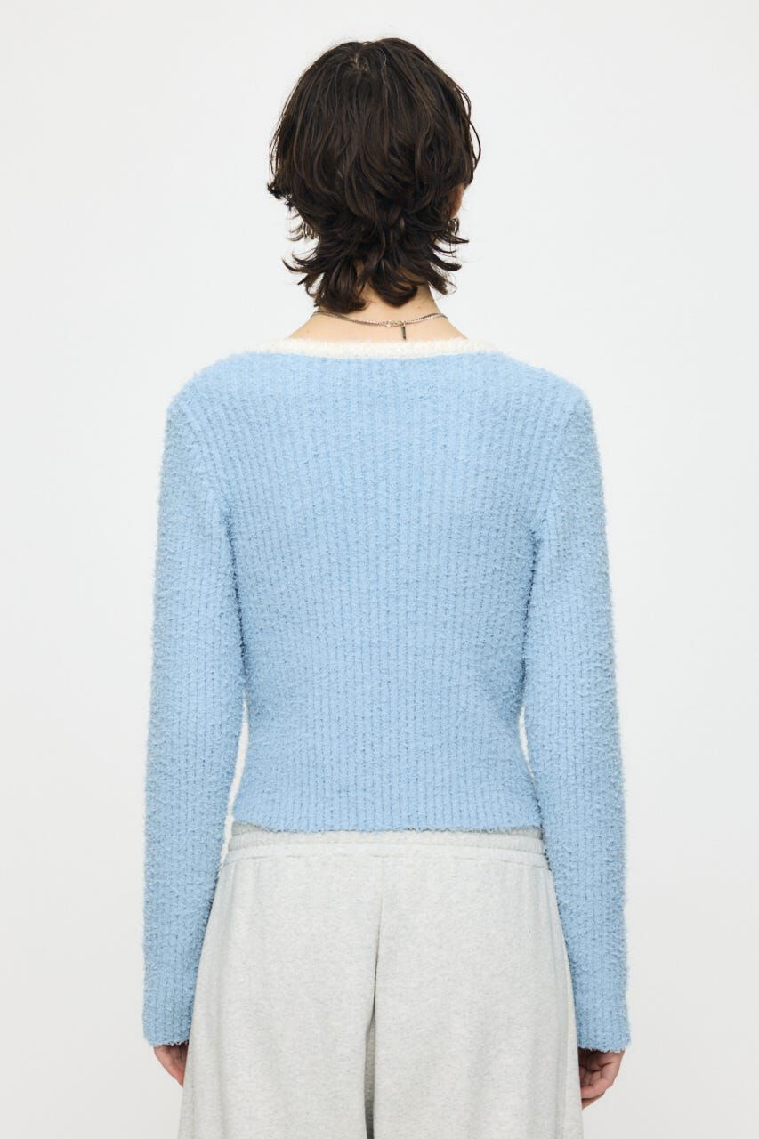 MOUSSY「FANCY YARN BI COLOR カーディガン」|カーディガン|
