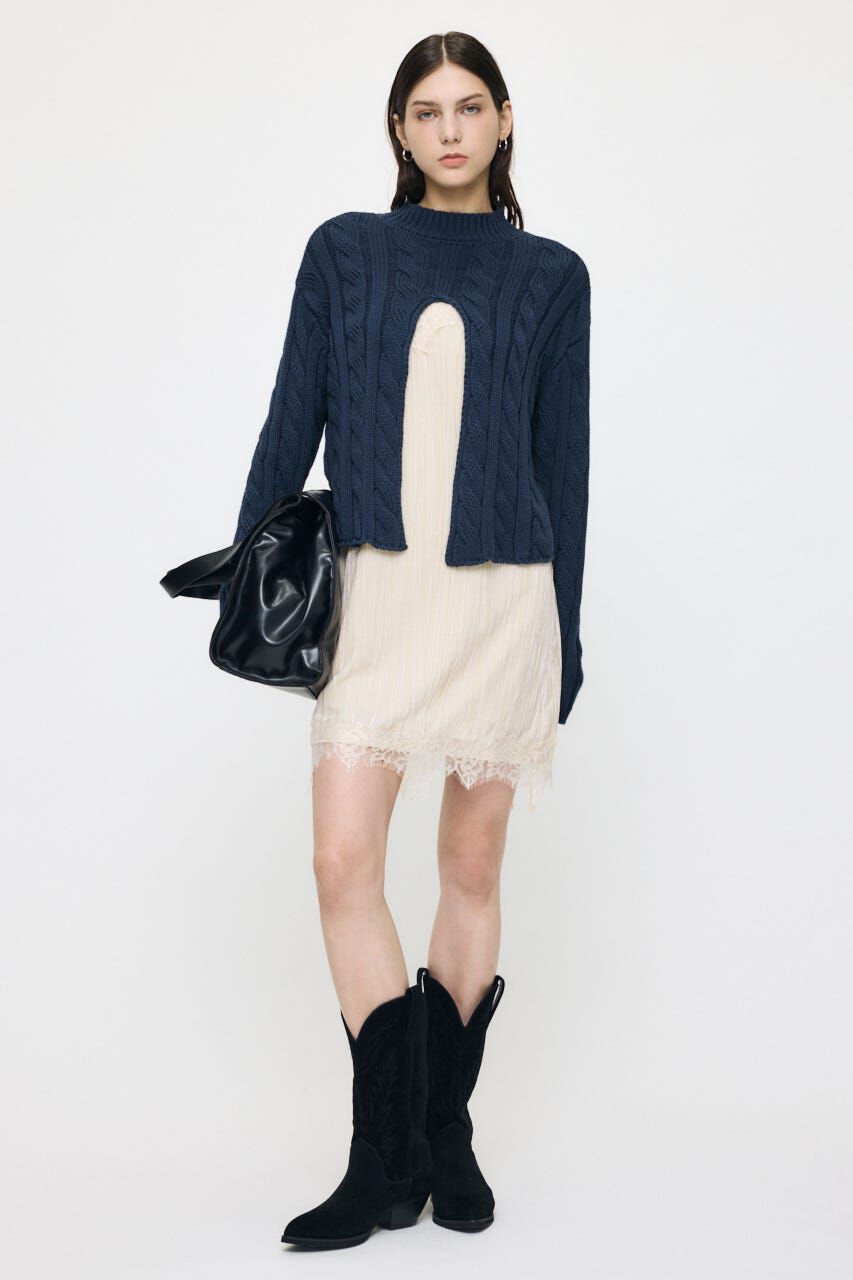 MOUSSY「WASHER VELOUR SLIP MINI ドレス」|ワンピース|