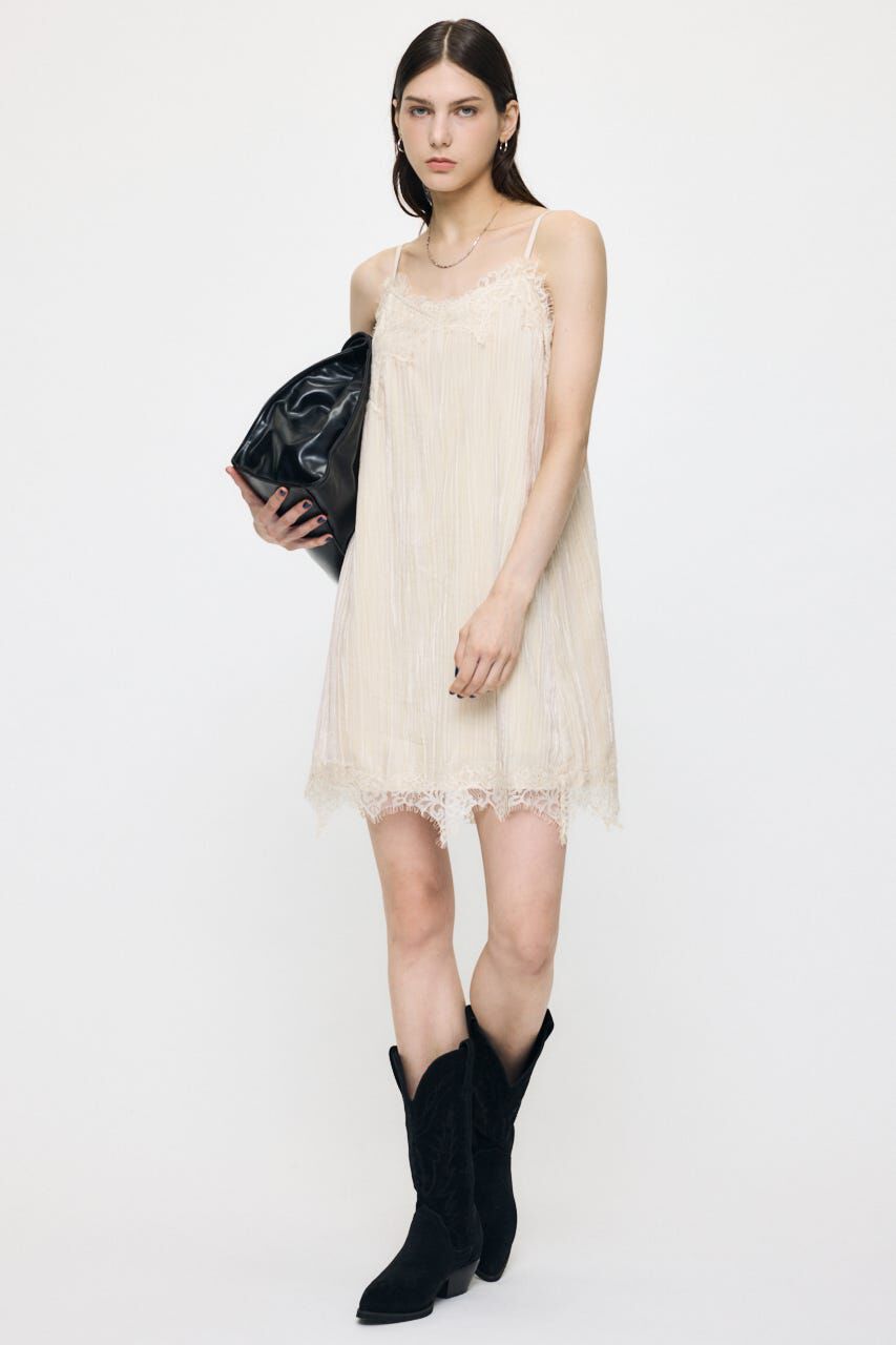 MOUSSY「WASHER VELOUR SLIP MINI ドレス」|ワンピース|
