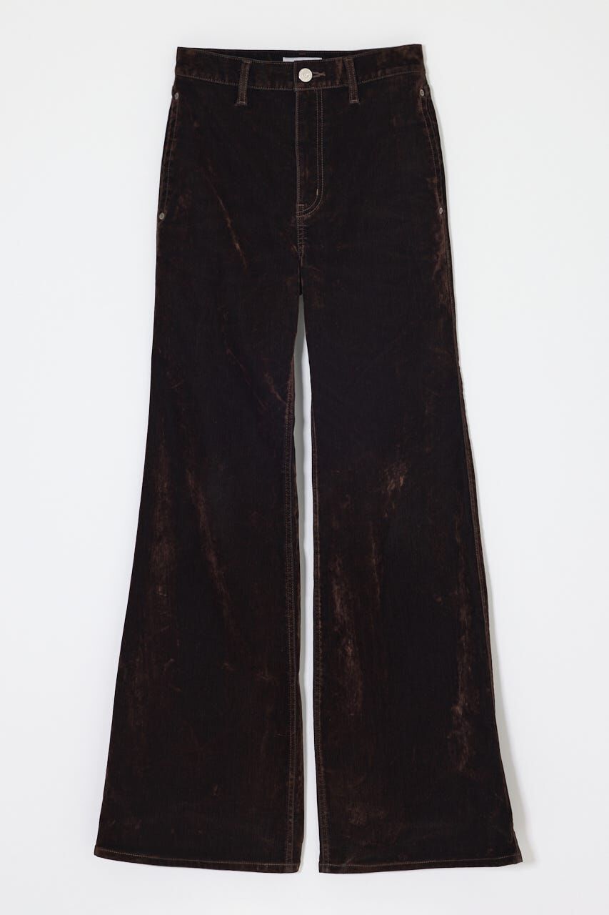 MOUSSY「VELVET LONG LEG フレア」|デニム|
