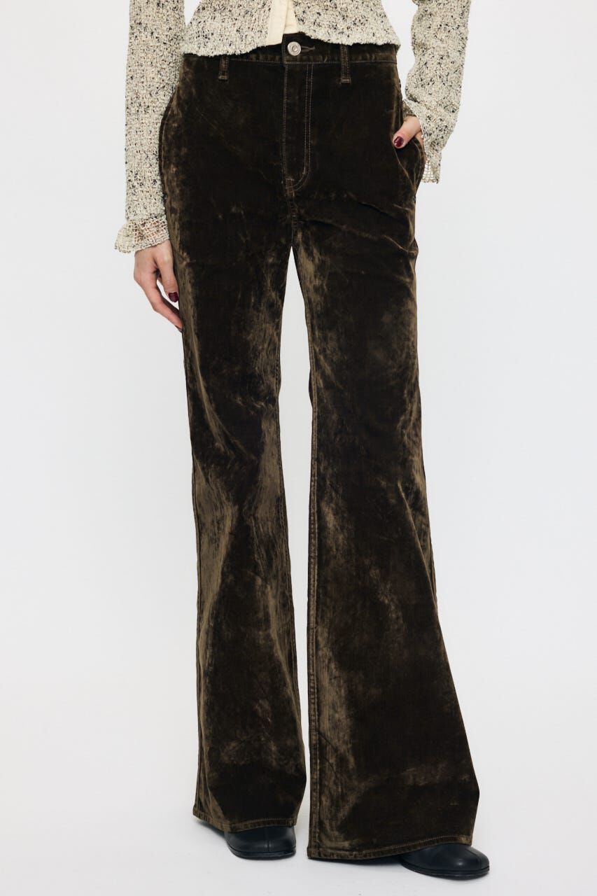 MOUSSY「VELVET LONG LEG フレア」|デニム|