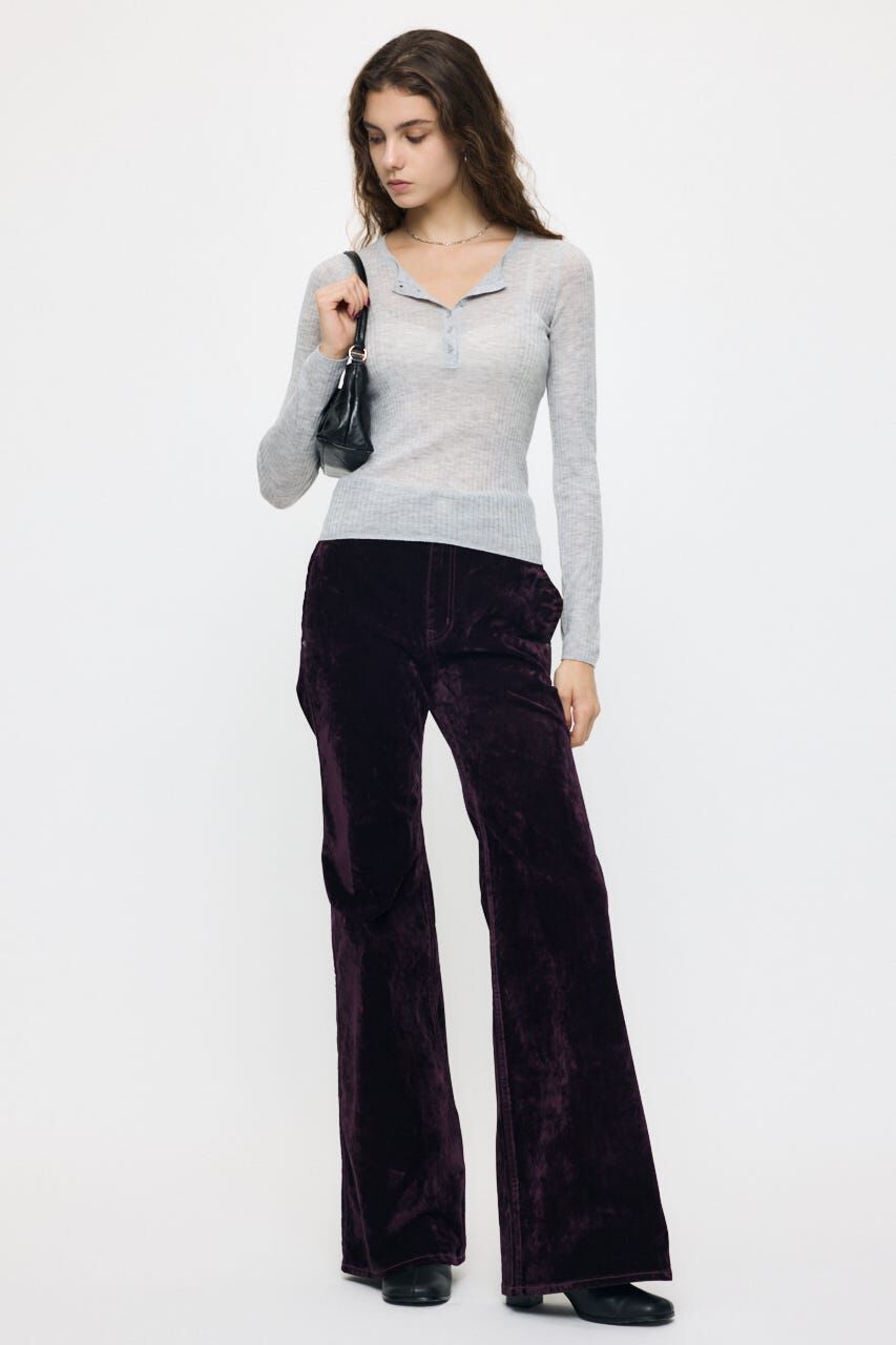 MOUSSY「VELVET LONG LEG フレア」|デニム|BRD