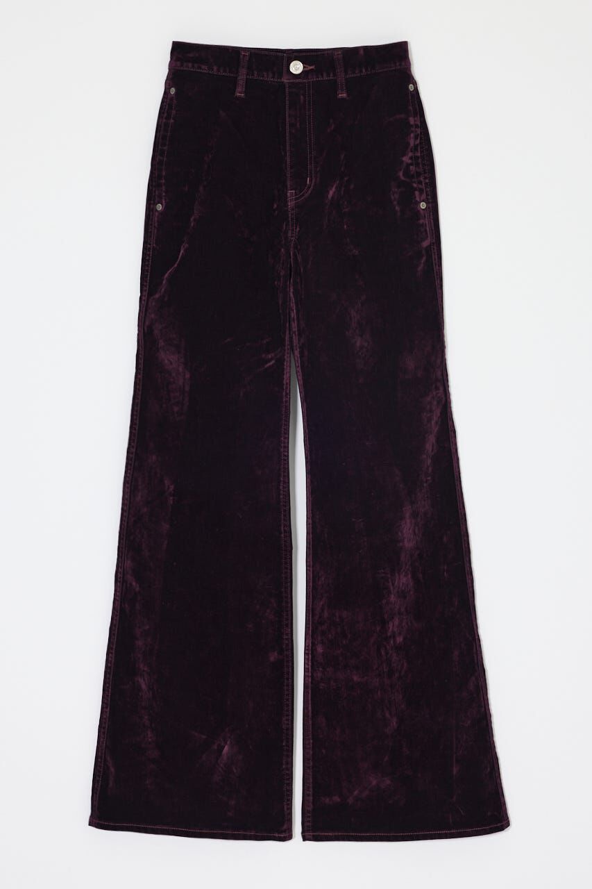 MOUSSY「VELVET LONG LEG フレア」|デニム|