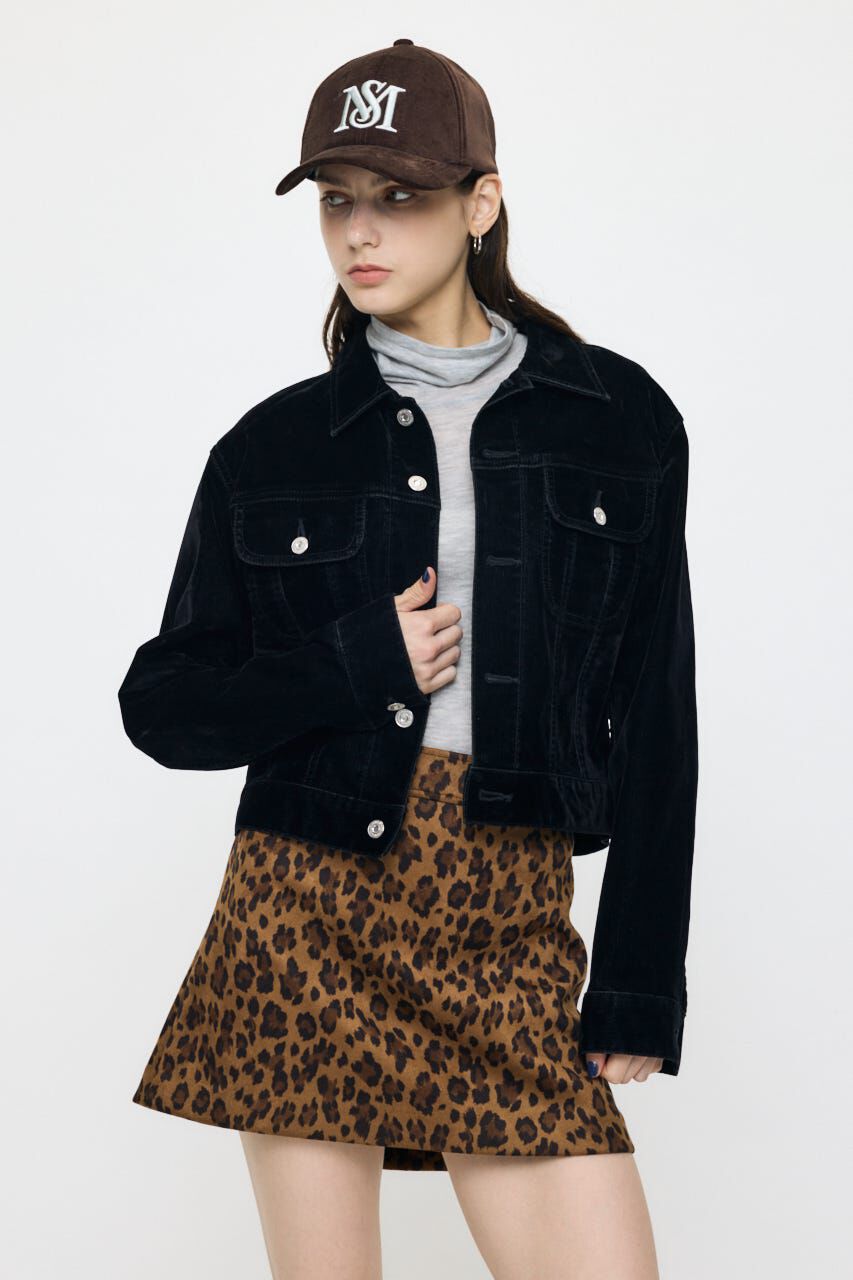 MOUSSY「VELVET SHORT ジャケット」|デニムジャケット|