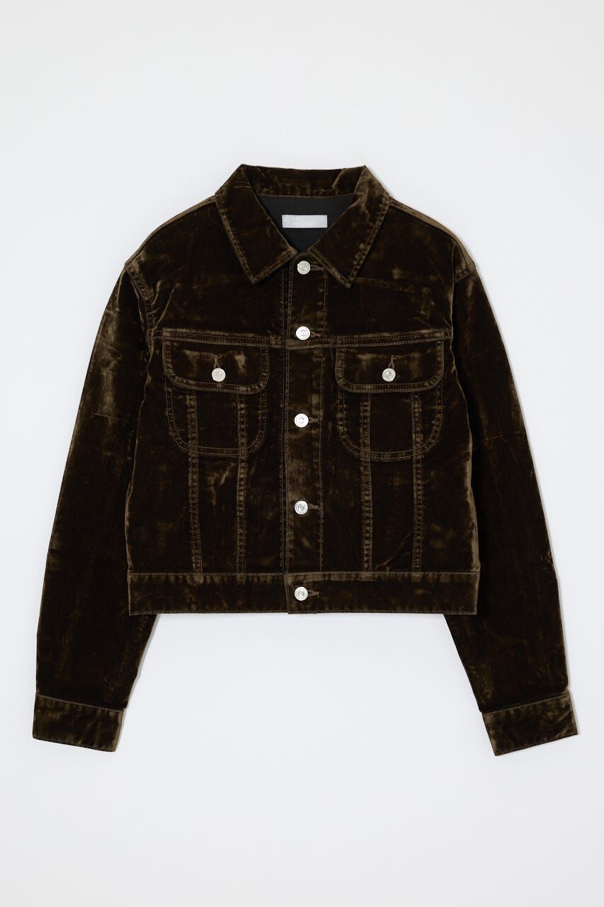MOUSSY「VELVET SHORT ジャケット」|デニムジャケット|KHA