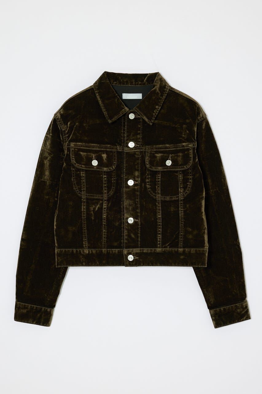 MOUSSY「VELVET SHORT ジャケット」|デニムジャケット|