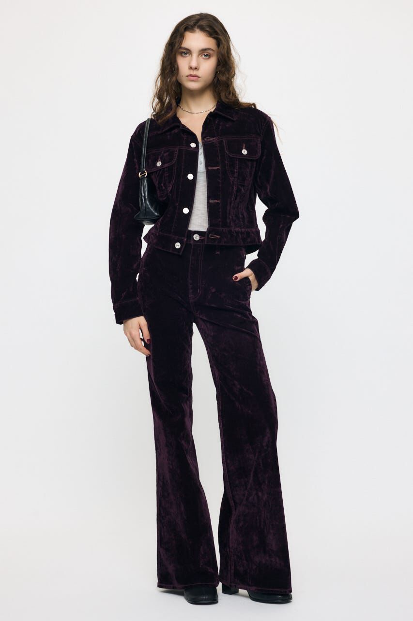 MOUSSY「VELVET SHORT ジャケット」|デニムジャケット|
