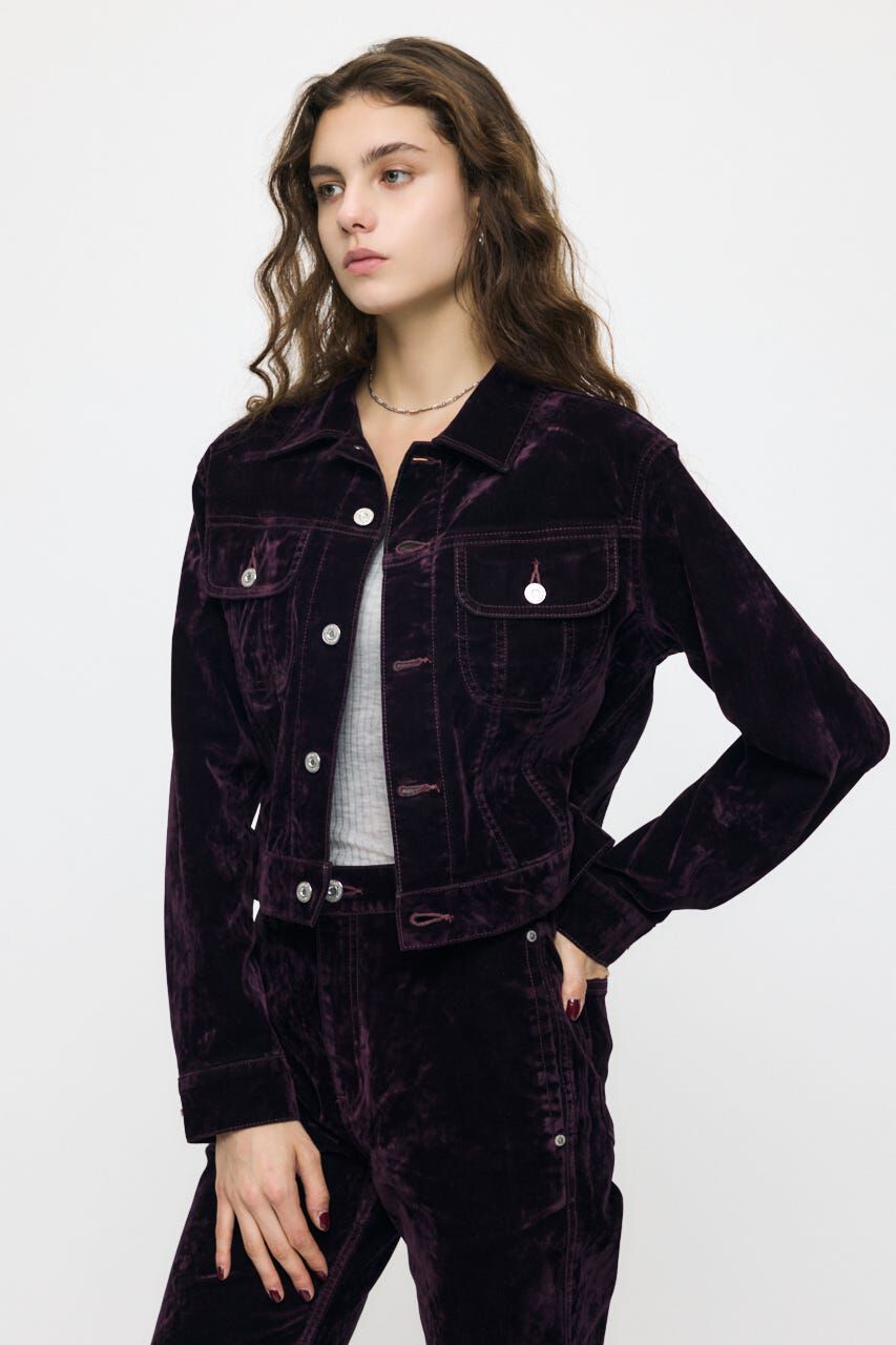 MOUSSY「VELVET SHORT ジャケット」|デニムジャケット|