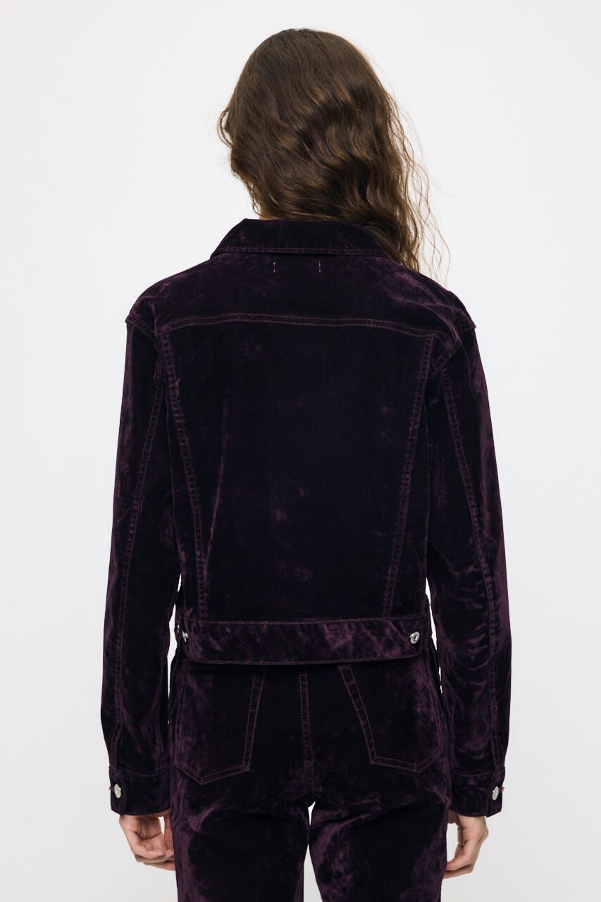 MOUSSY「VELVET SHORT ジャケット」|デニムジャケット|