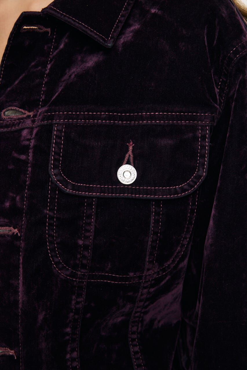MOUSSY「VELVET SHORT ジャケット」|デニムジャケット|
