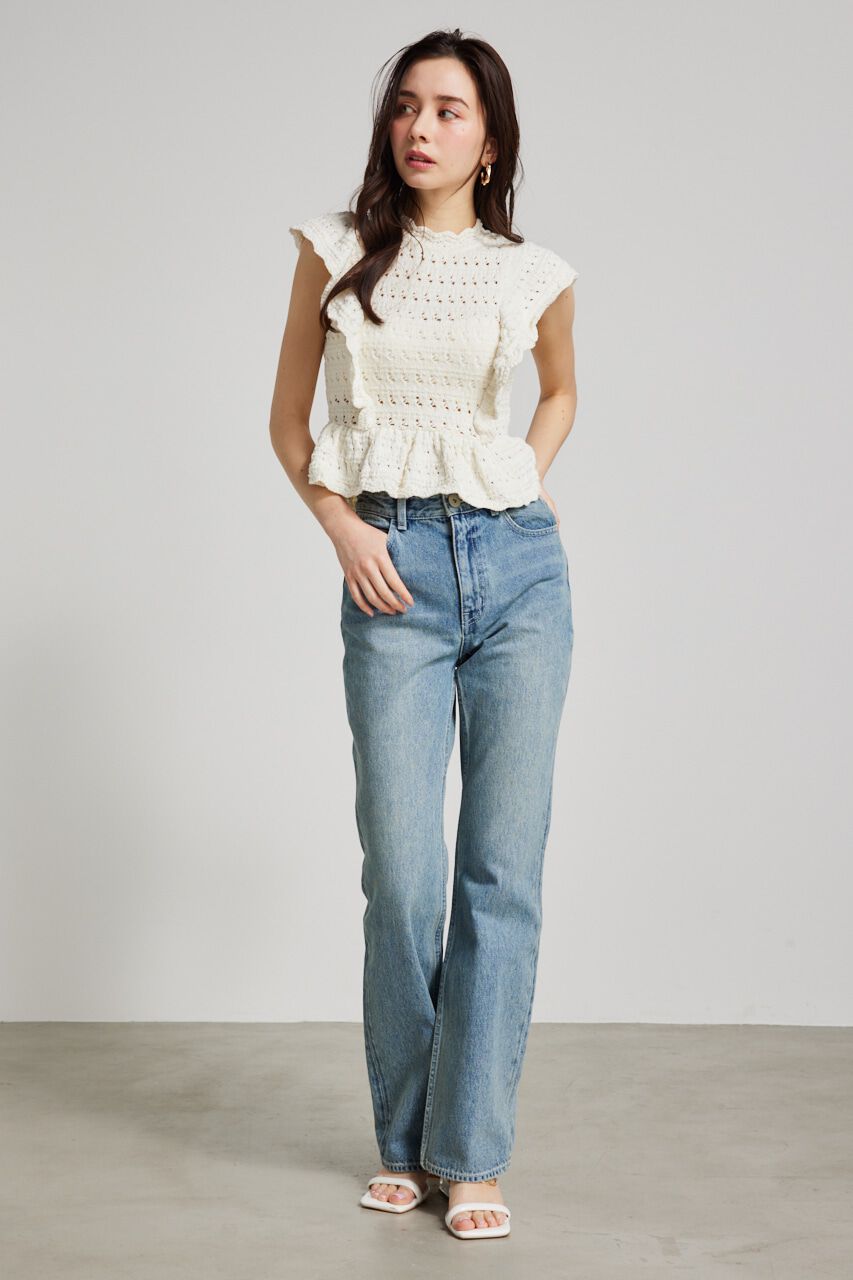 rienda「Shapely Make J/W DENIM PT」|デニム|