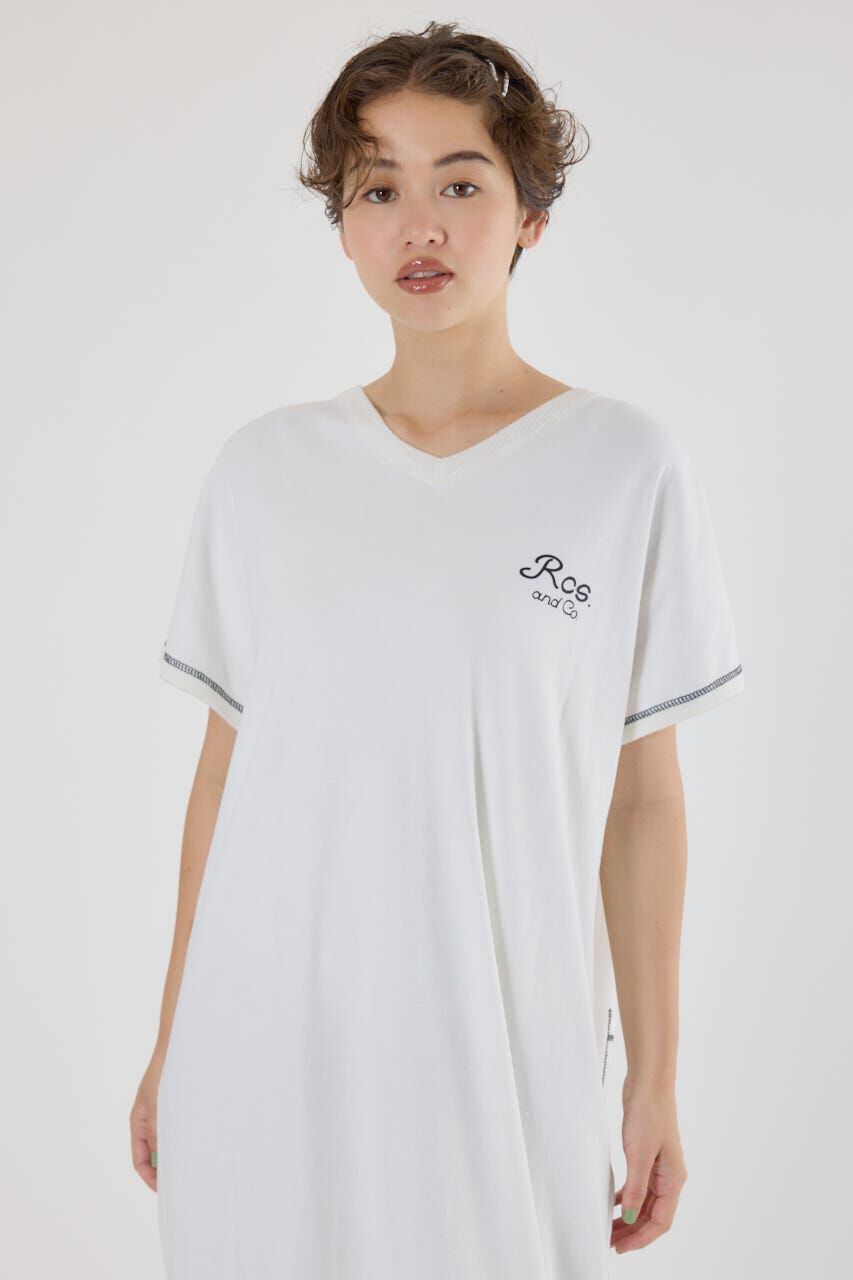 RODEO CROWNS「配色ステッチニットコンビワンピース」|ワンピース|