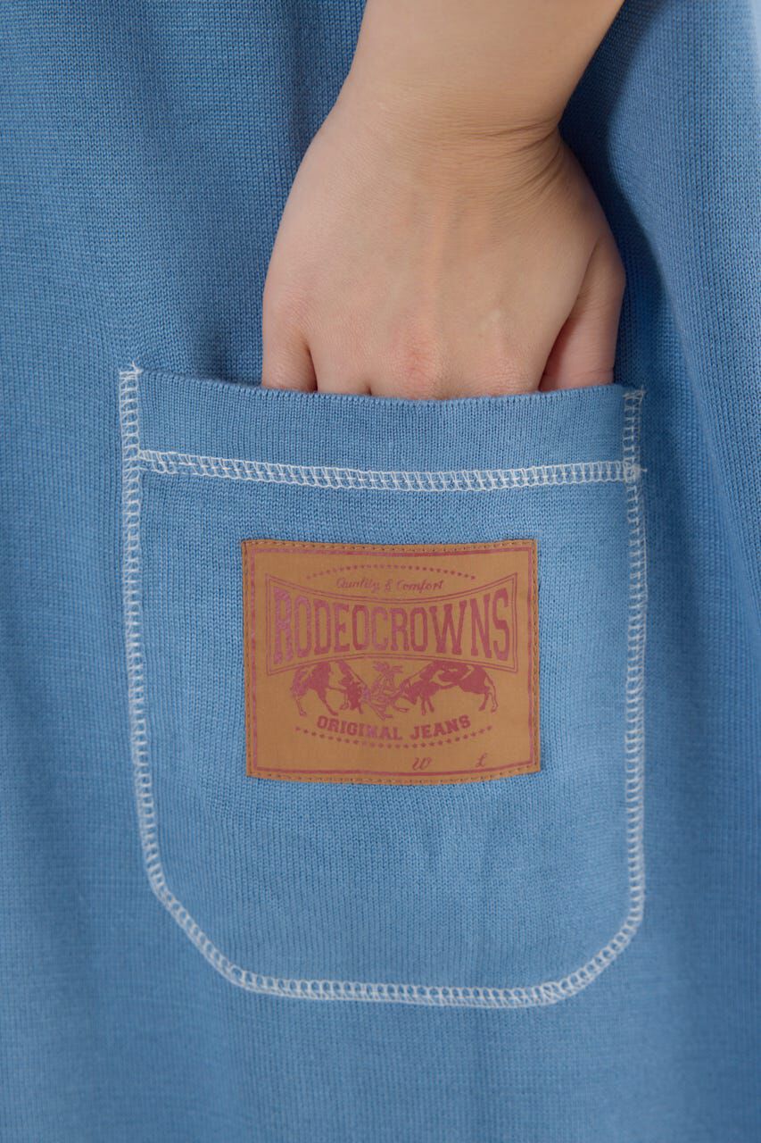 RODEO CROWNS「配色ステッチニットコンビワンピース」|ワンピース|