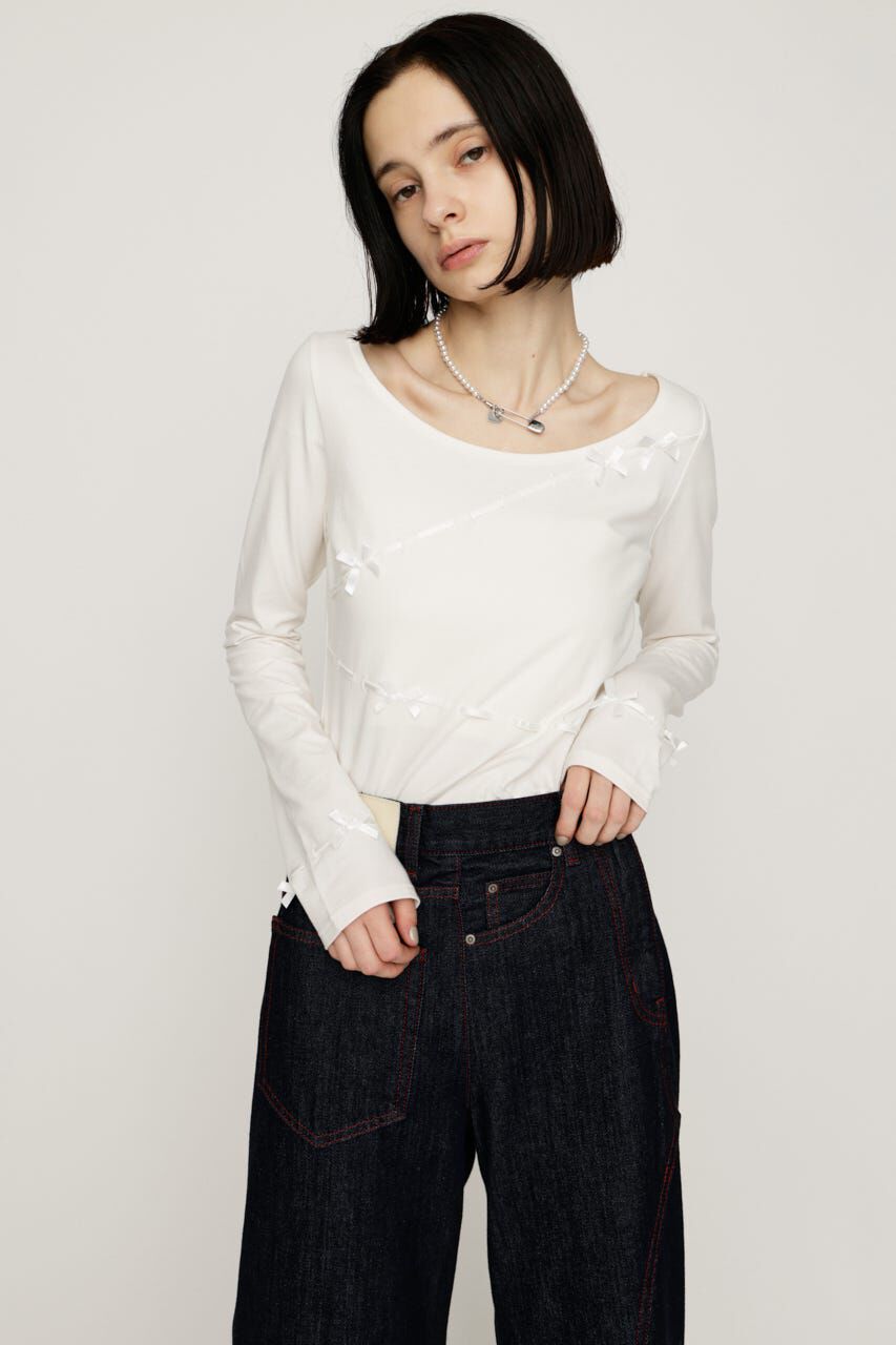 SLY「SWITCHING CUT トップス」|Tシャツ・カットソー|