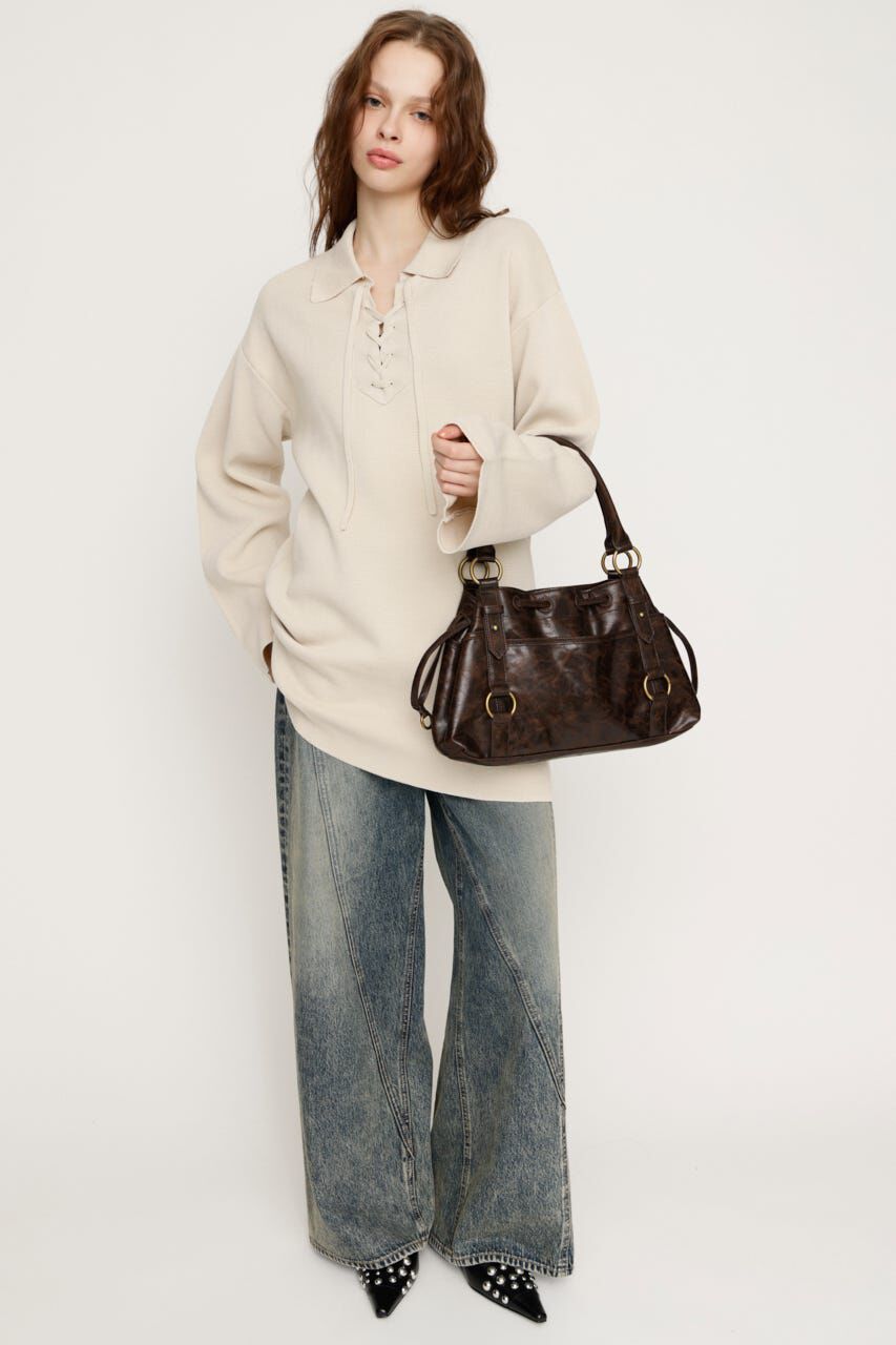 SLY「SKIPPER LACE UP ショートワンピース」|ワンピース|