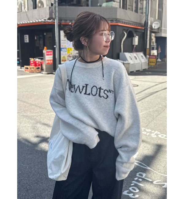 Ungrid「【WEB限定】ロゴルーズニット」|ニット・セーター|