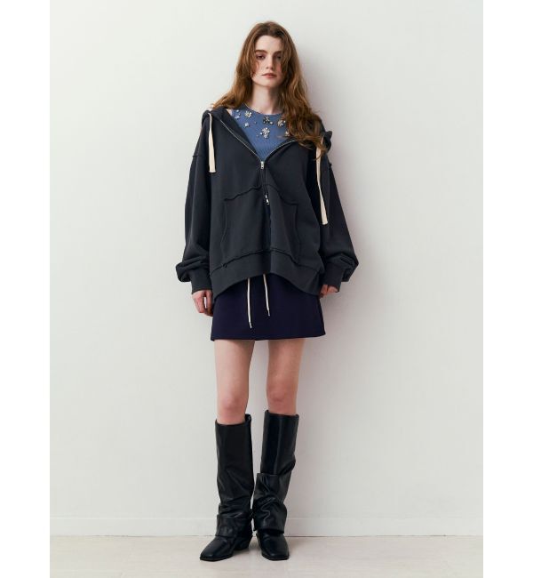 Ungrid「フェイクレザーロングカバーブーツ」|ロングブーツ|