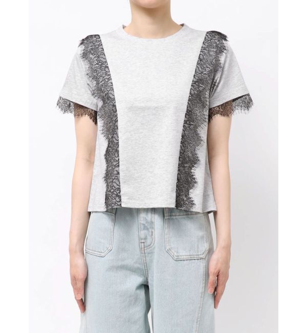 LAGUNAMOON「レースドッキングTシャツ」|Tシャツ・カットソー|