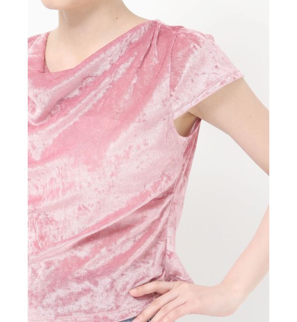 LAGUNAMOON「バックリボンベロアトップス」|Tシャツ・カットソー|