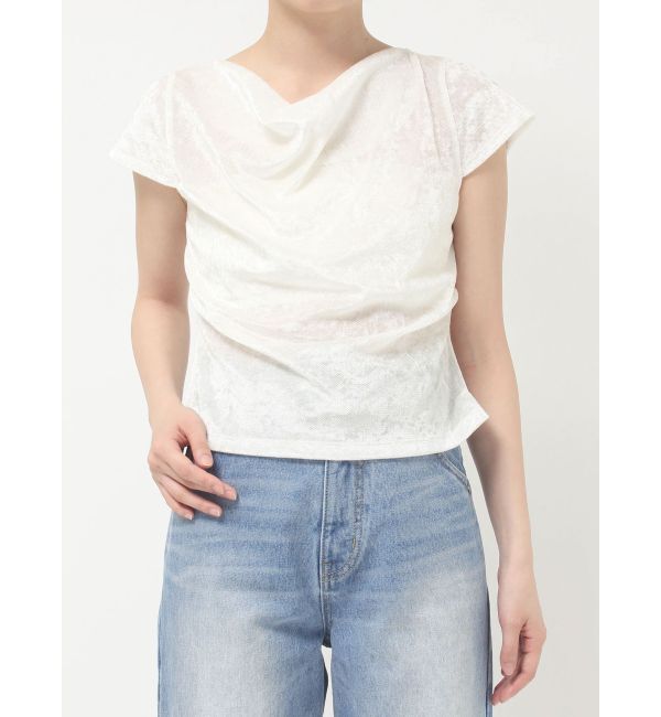 LAGUNAMOON「バックリボンベロアトップス」|Tシャツ・カットソー|