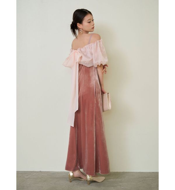 LAGUNAMOON「LADYシャインボレロベロアキャミワンピース」|ドレス|