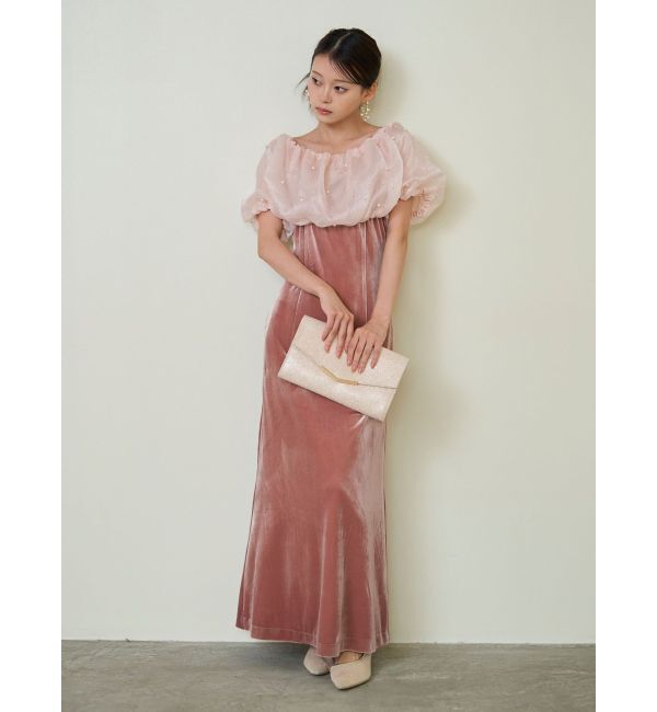 LAGUNAMOON「LADYシャインボレロベロアキャミワンピース」|ドレス|